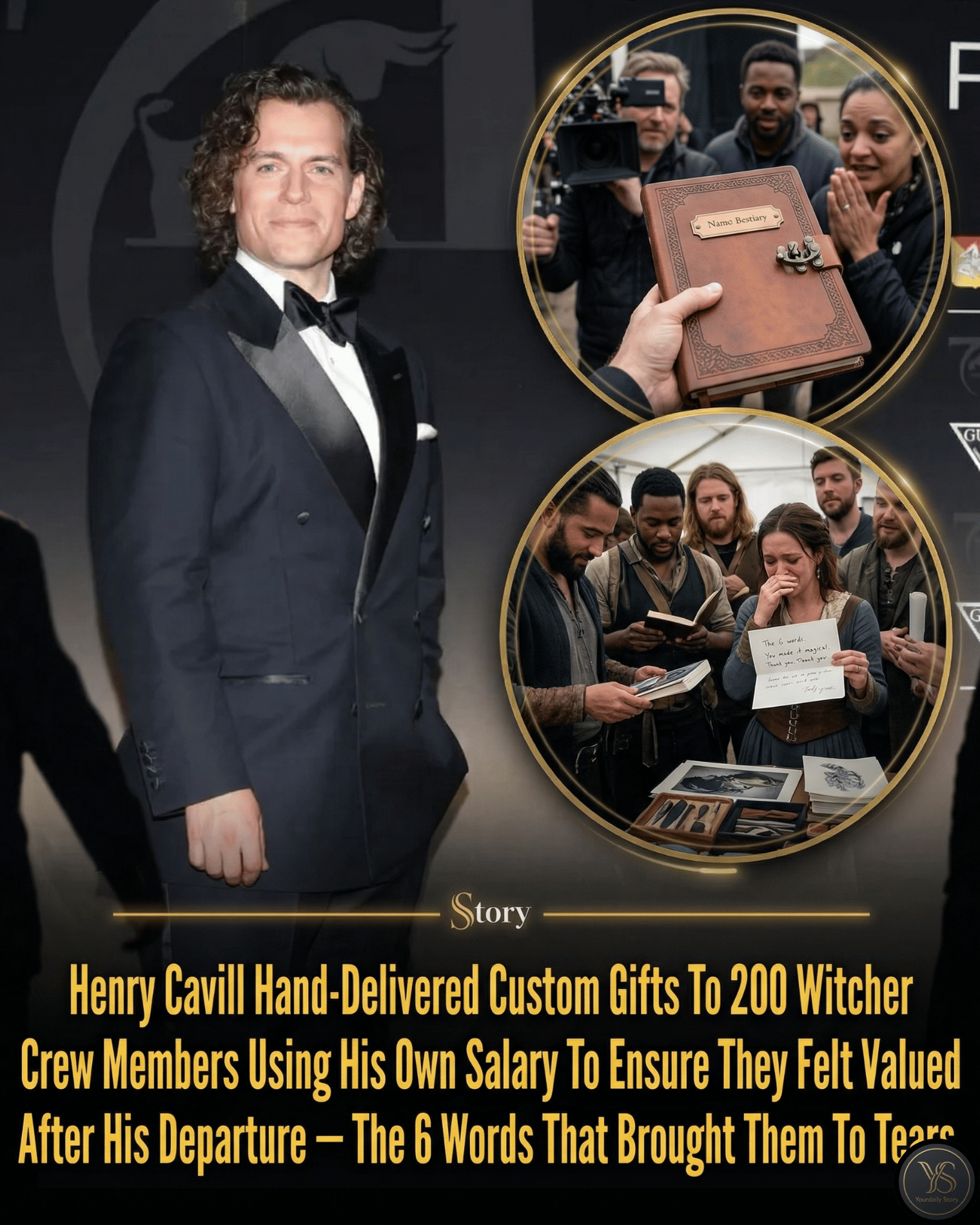 Henry Cavill Hand-Delivered Custom Gifts To 200 Witcher Crew Members Using His Own Salary To Ensure They Felt Valued After His Departure — The 6 Words That Brought Them To Tears.
