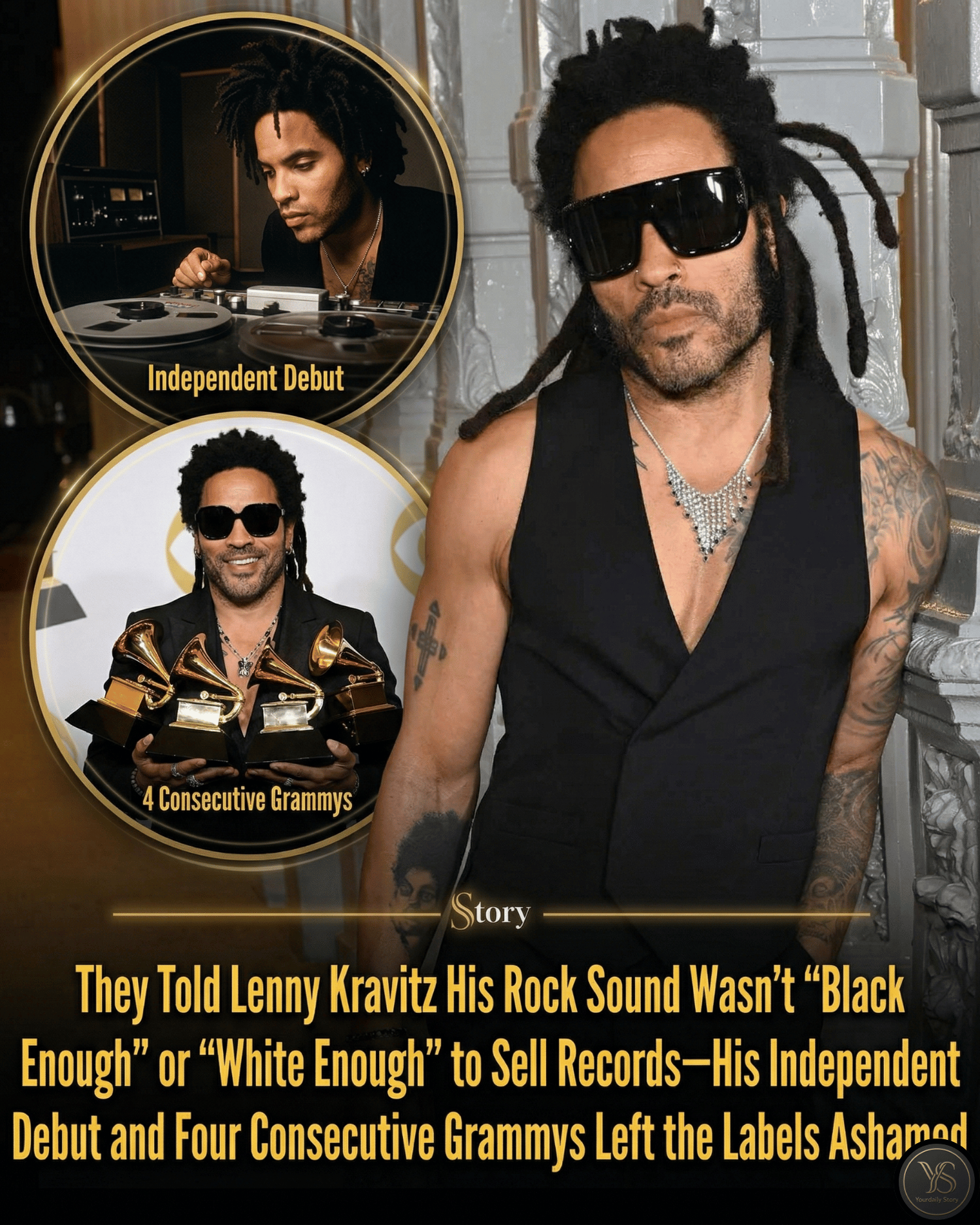 They Told Lenny Kravitz His Rock Sound Wasn’t “Black Enough” or “White Enough” to Sell Records—His Independent Debut and Four Consecutive Grammys Left the Labels Ashamed.