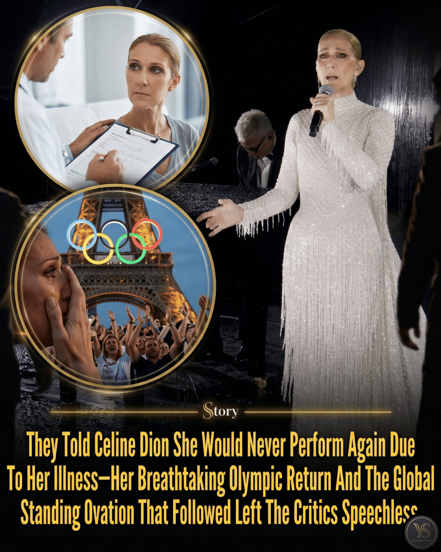 They Told Celine Dion She Would Never Perform Again Due To Her Illness—Her Breathtaking Olympic Return And The Global Standing Ovation That Followed Left The Critics Speechless.