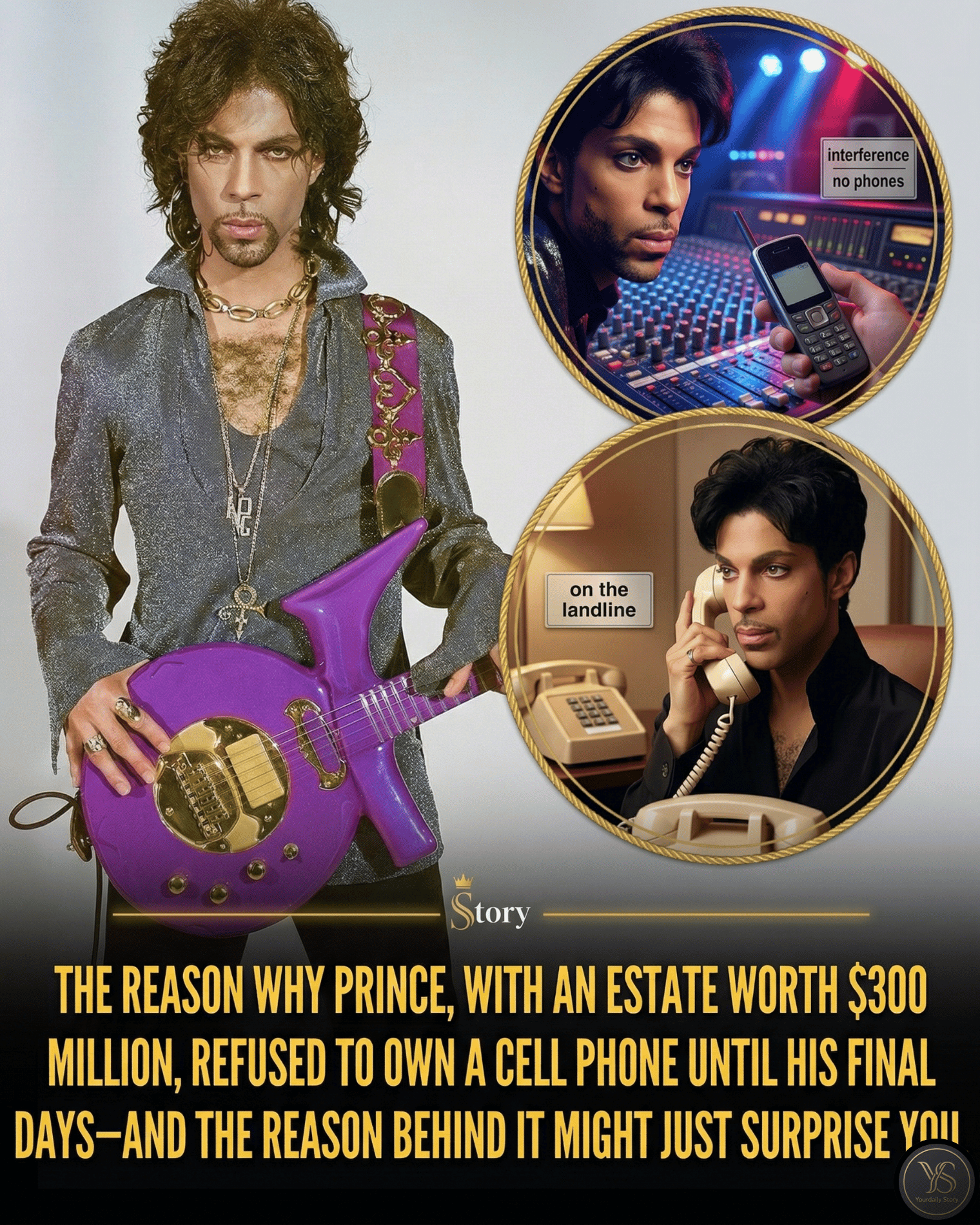 The Reason Why Prince, With an Estate Worth $300 Million, Refused to Own a Cell Phone Until His Final Days—And the Reason Behind It Might Just Surprise You