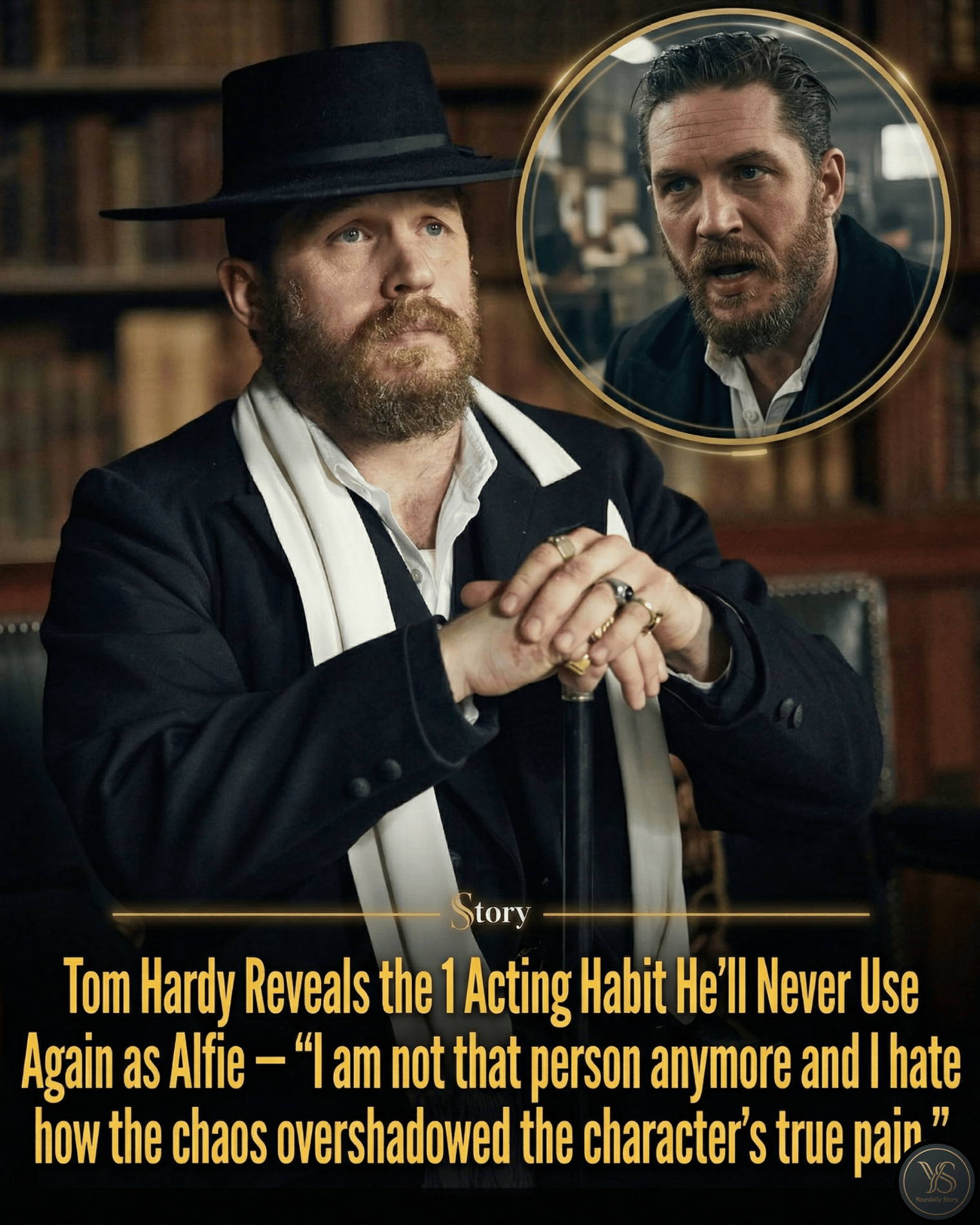 Tom Hardy Reveals the 1 Acting Habit He’ll Never Use Again as Alfie — “I am not that person anymore and I hate how the chaos overshadowed the character’s true pain.”