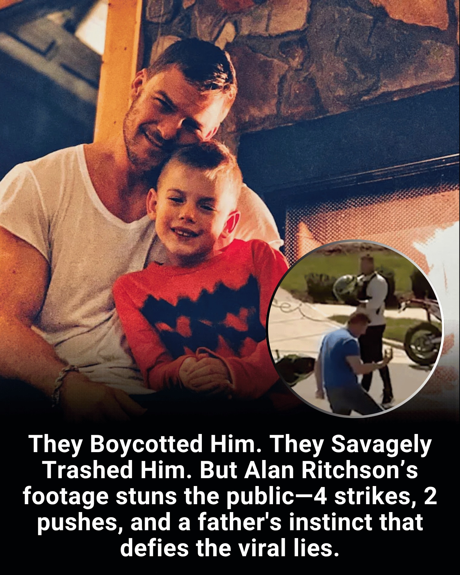 They Boycotted Him. They Savagely Trashed Him. But Alan Ritchson’s footage stuns the public—4 strikes, 2 pushes, and a father’s instinct that defies the viral lies.