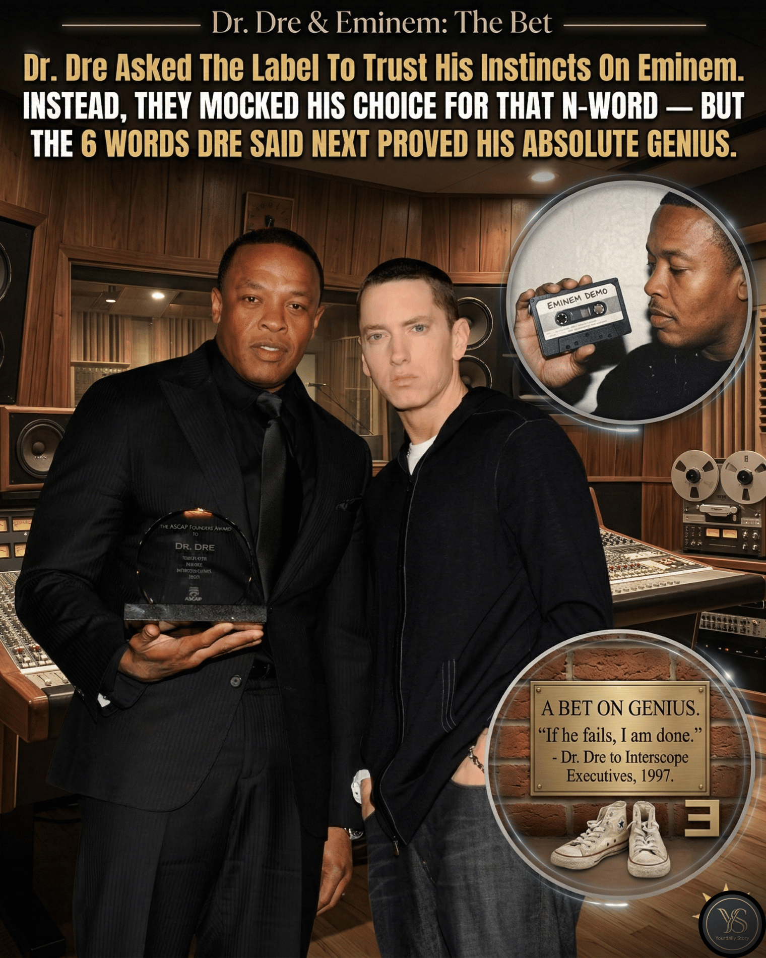 Dr. Dre Asked The Label To Trust His Instincts On Eminem. Instead, They Mocked His Choice For That N-word — But The 6 Words Dre Said Next Proved His Absolute Genius