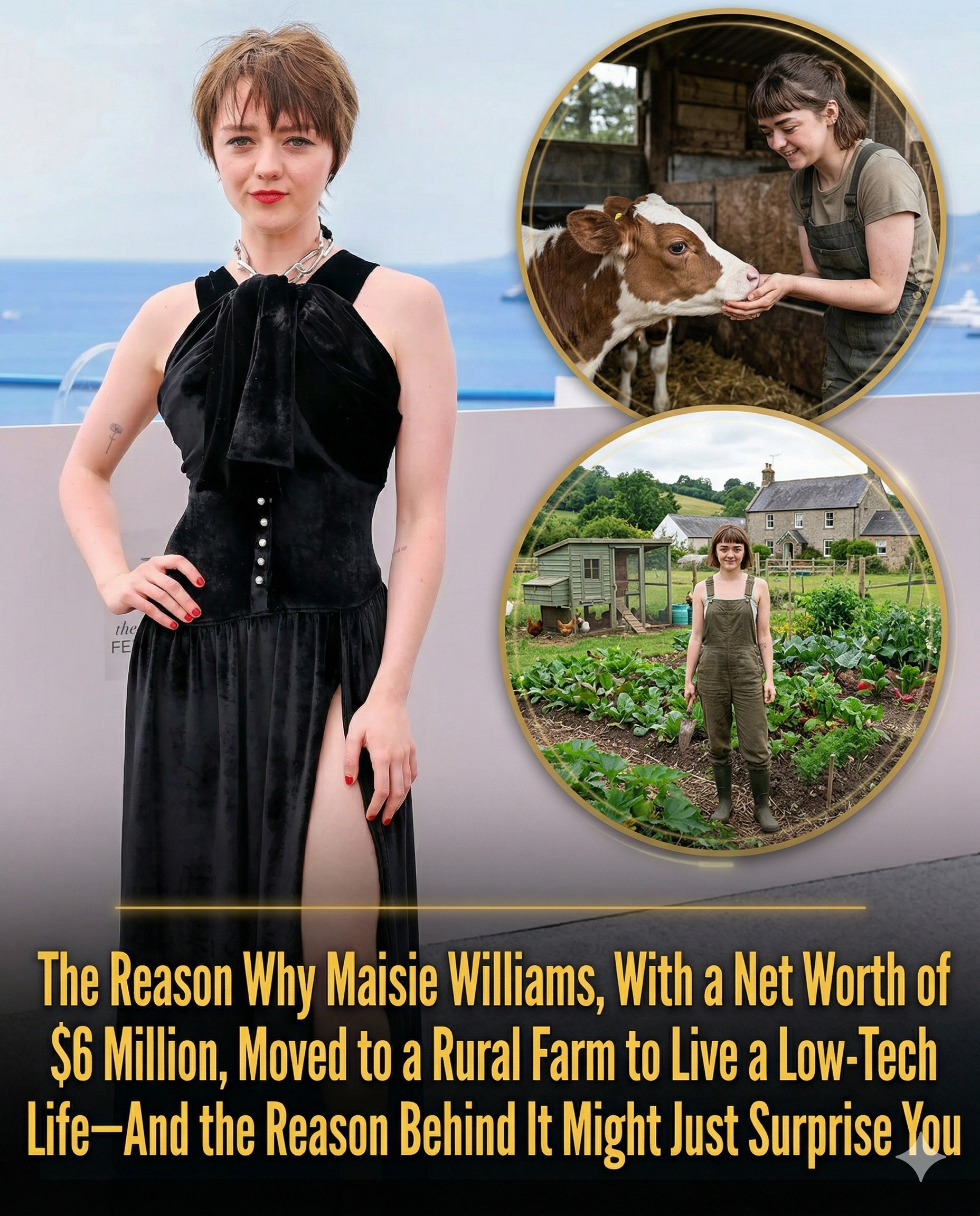 The Reason Why Maisie Williams, With a Net Worth of $6 Million, Moved to a Rural Farm to Live a Low-Tech Life—And the Reason Behind It Might Just Surprise You