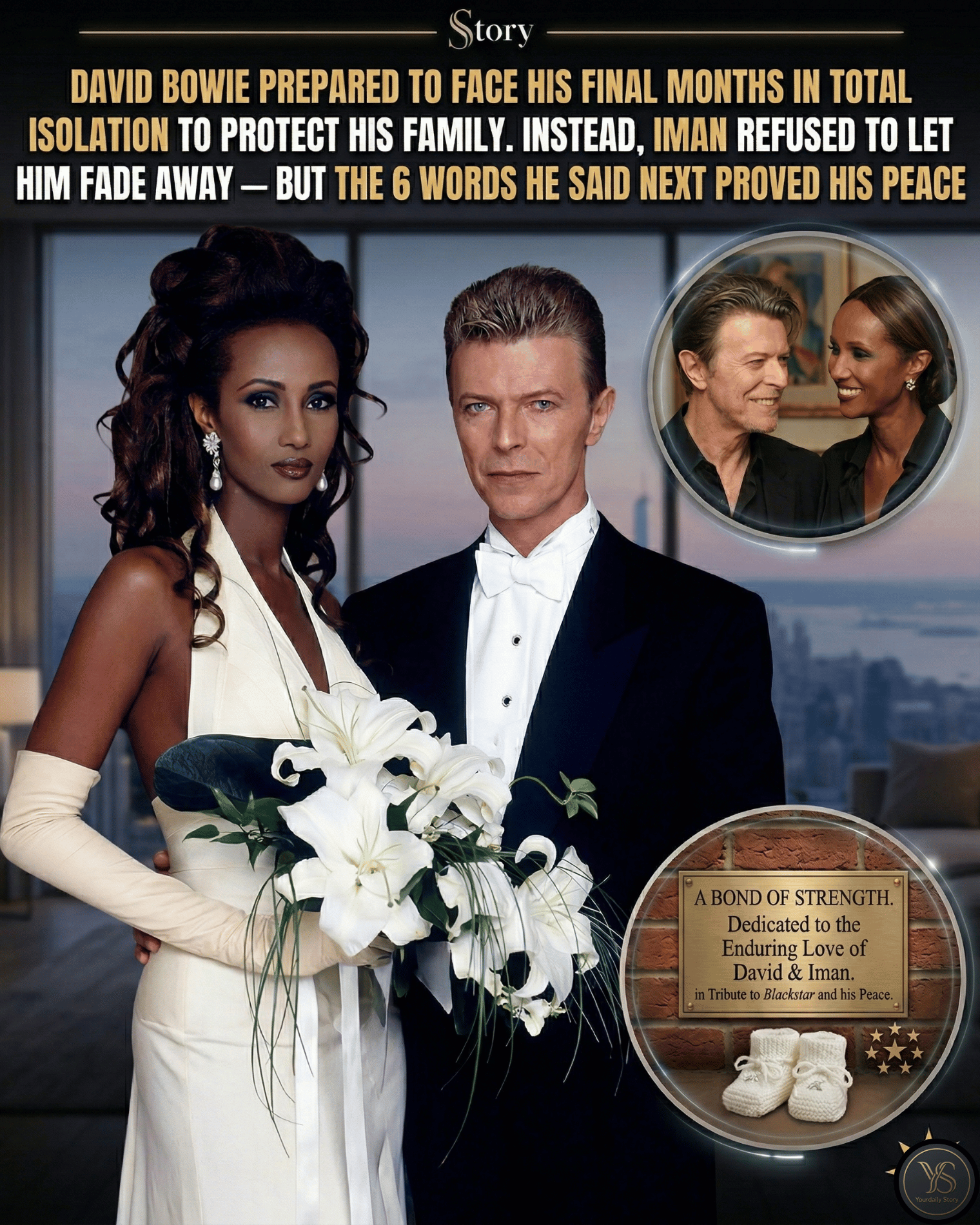 David Bowie Prepared To Face His Final Months In Total Isolation To Protect His Family. Instead, Iman Refused To Let Him Fade Away — But The 6 Words He Said Next Proved His Peace