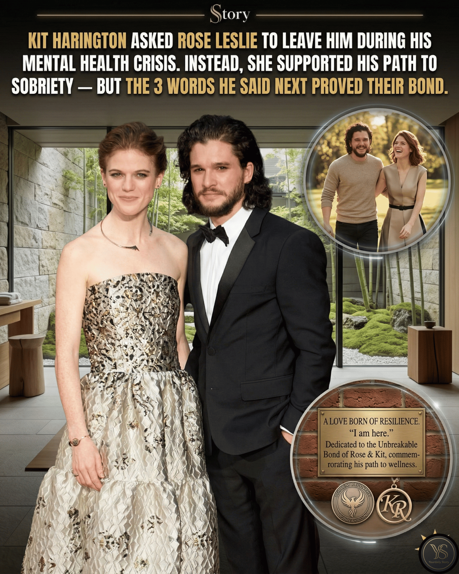 Kit Harington Asked Rose Leslie To Leave Him During His Mental Health Crisis. Instead, She Supported His Path To Sobriety — But The 3 Words He Said Next Proved Their Bond.