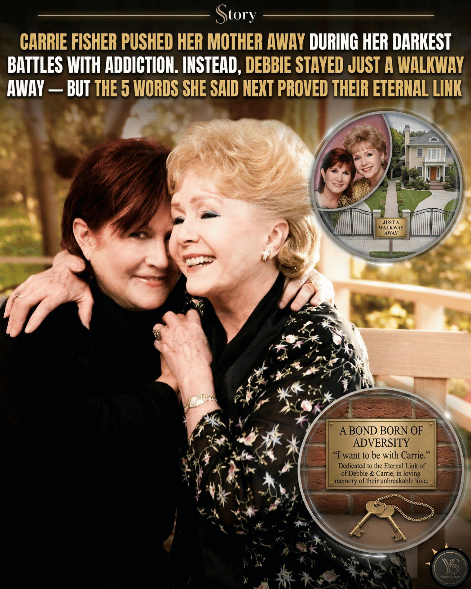 Carrie Fisher Pushed Her Mother Away During Her Darkest Battles With Addiction. Instead, Debbie Stayed Just A Walkway Away — But The 5 Words She Said Next Proved Their Eternal Link