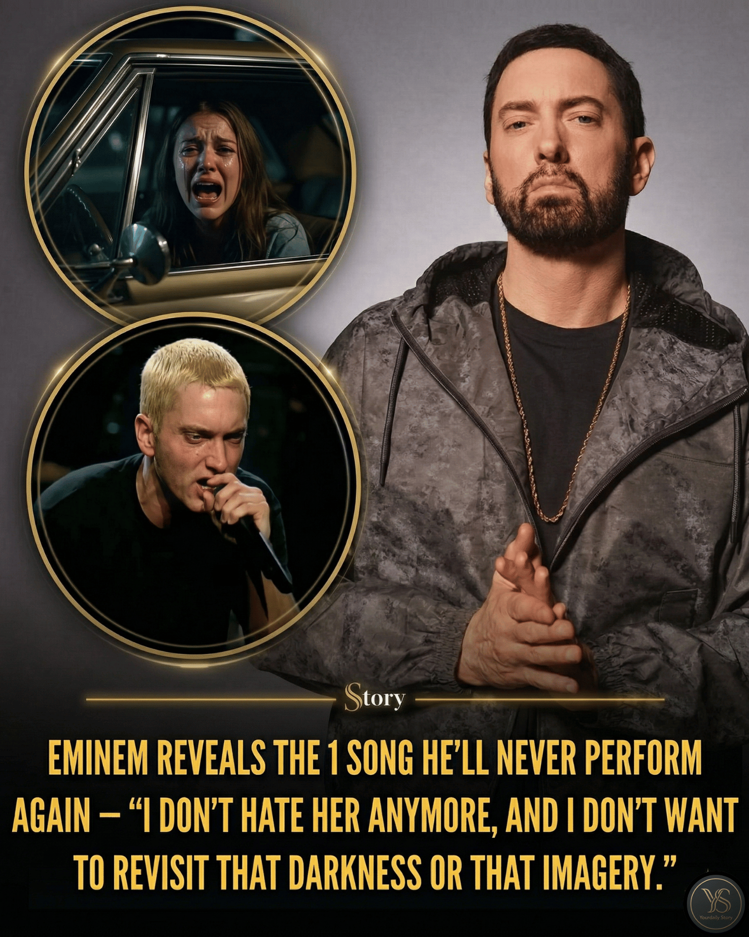 Eminem Reveals the 1 Song He’ll Never Perform Again — “I don’t hate her anymore, and I don’t want to revisit that darkness or that imagery.”