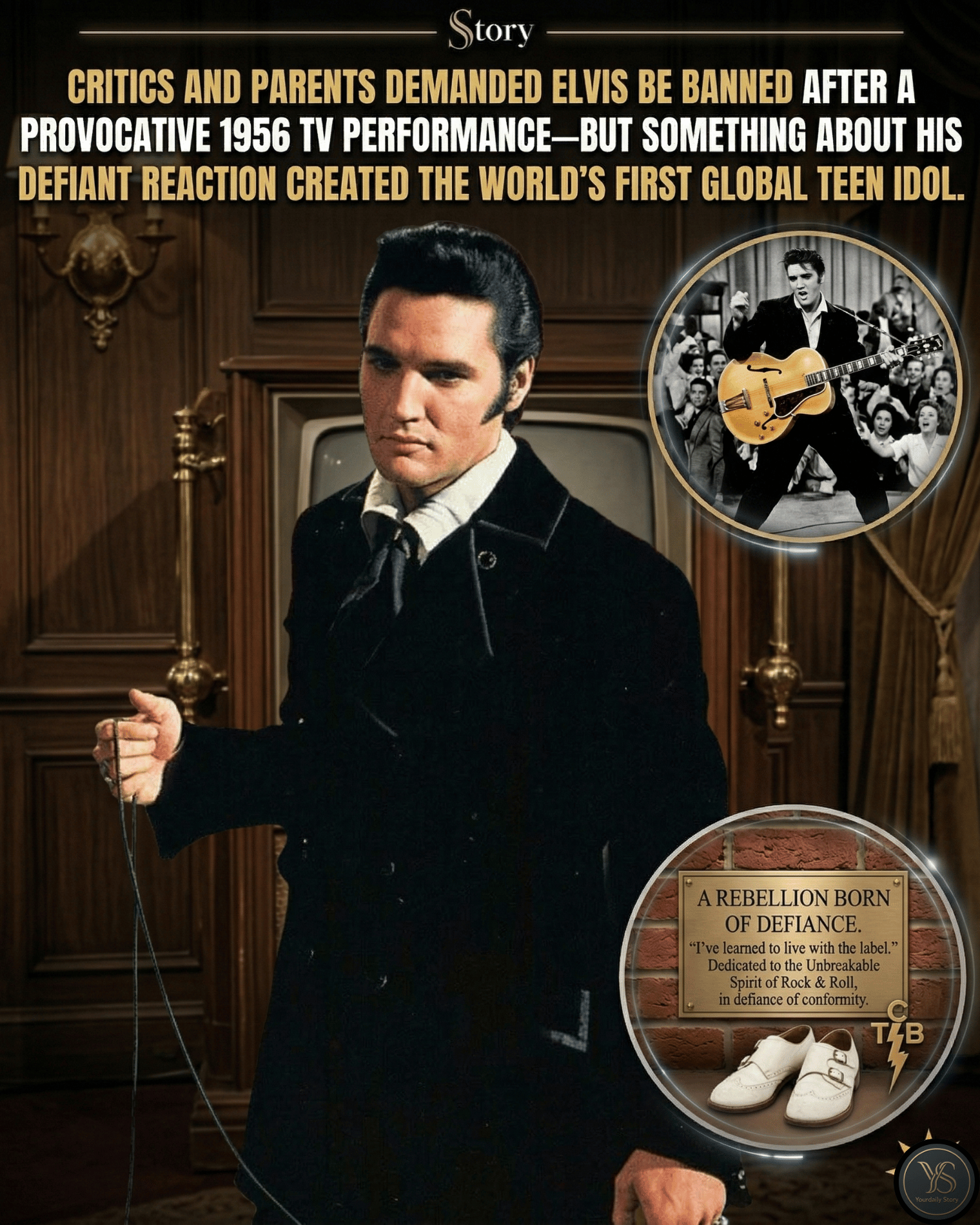 Critics And Parents Demanded Elvis Be Banned After A Provocative 1956 TV Performance—But Something About His Defiant Reaction Created The World’s First Global Teen Idol.