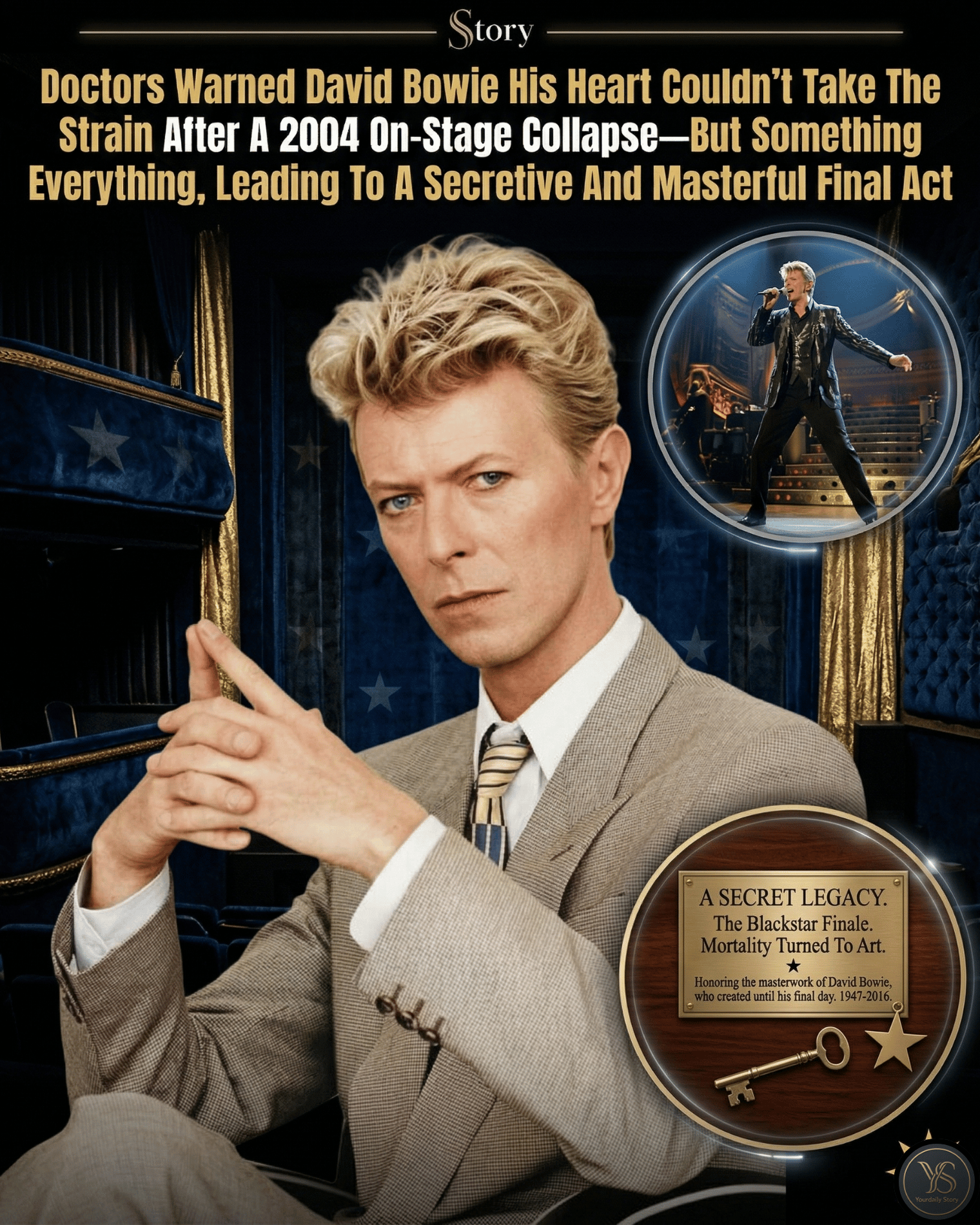 Doctors Warned David Bowie His Heart Couldn’t Take The Strain After A 2004 On-Stage Collapse—But Something Changed Everything, Leading To A Secretive And Masterful Final Act