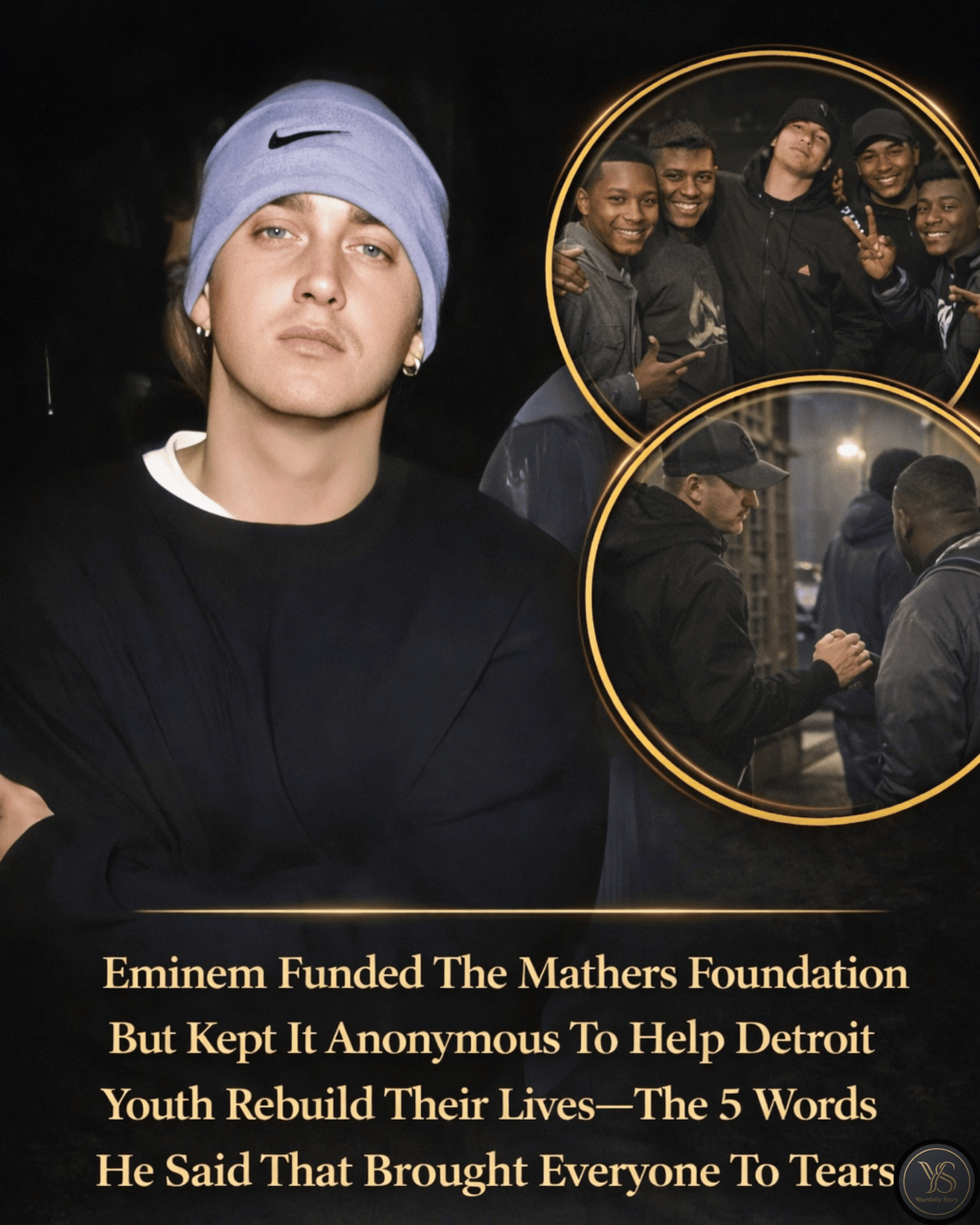 Eminem Funded The Mathers Foundation But Kept It Anonymous For His N***as In Detroit To Rebuild Their Lives Quietly — The 5 Words He Said That Brought Everyone To Tears.