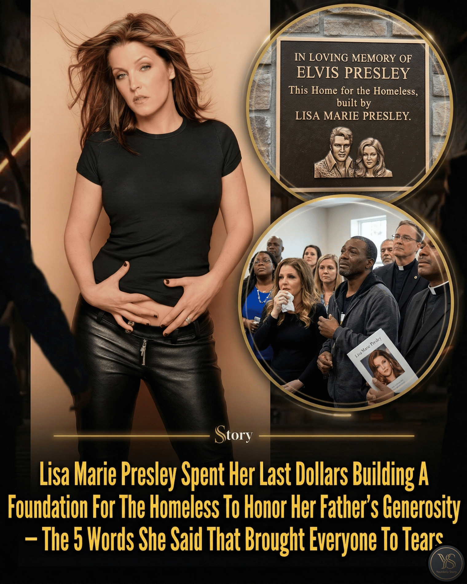 Lisa Marie Presley Spent Her Last Dollars Building A Foundation For The Homeless To Honor Her Father’s Generosity — The 5 Words She Said That Brought Everyone To Tears