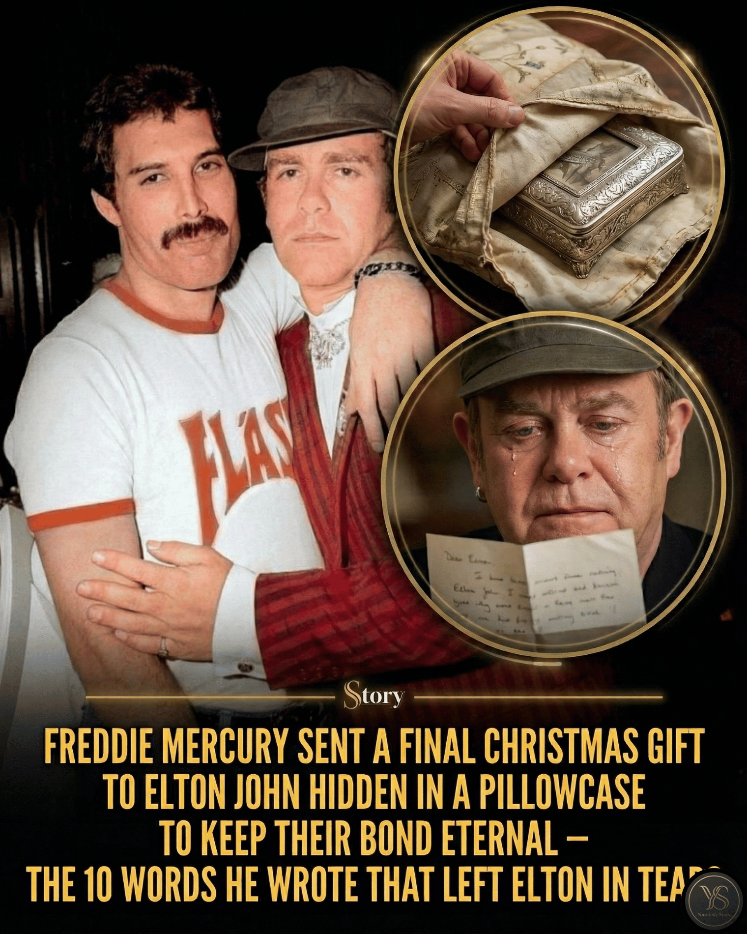 Freddie Mercury Sent A Final Christmas Gift To Elton John Hidden In A Pillowcase To Keep Their Bond Eternal — The 10 Words He Wrote That Left Elton In Tears