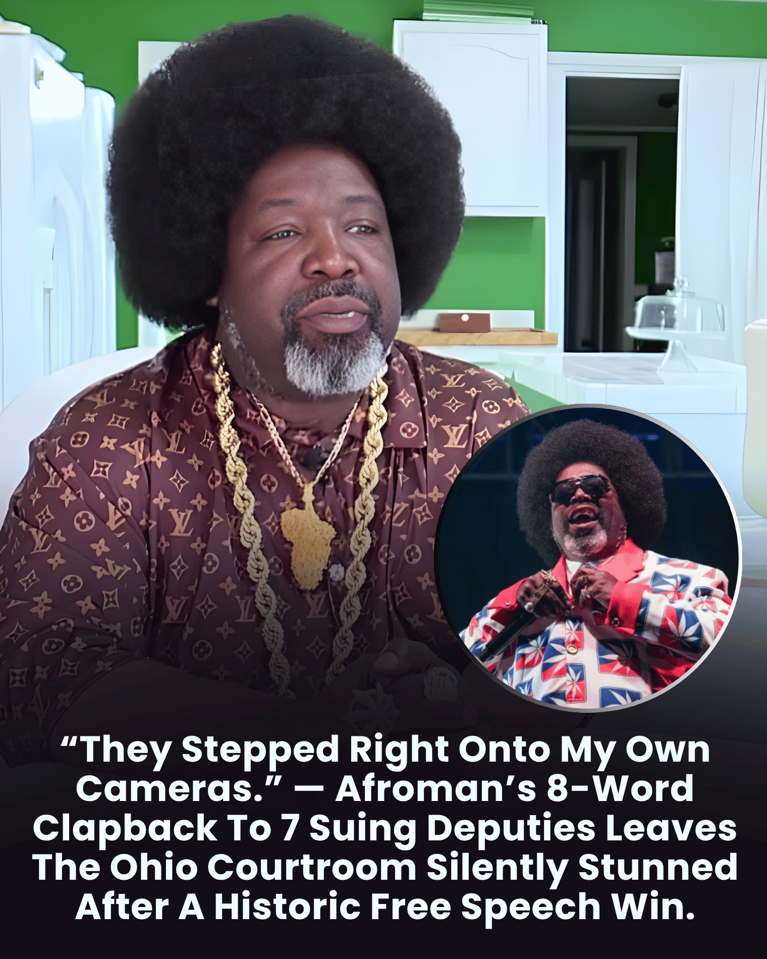 “They Stepped Right Onto My Own Cameras.” — Afroman’s 8-Word Clapback To 7 Suing Deputies Leaves The Ohio Courtroom Silently Stunned After A Historic Free Speech Win.