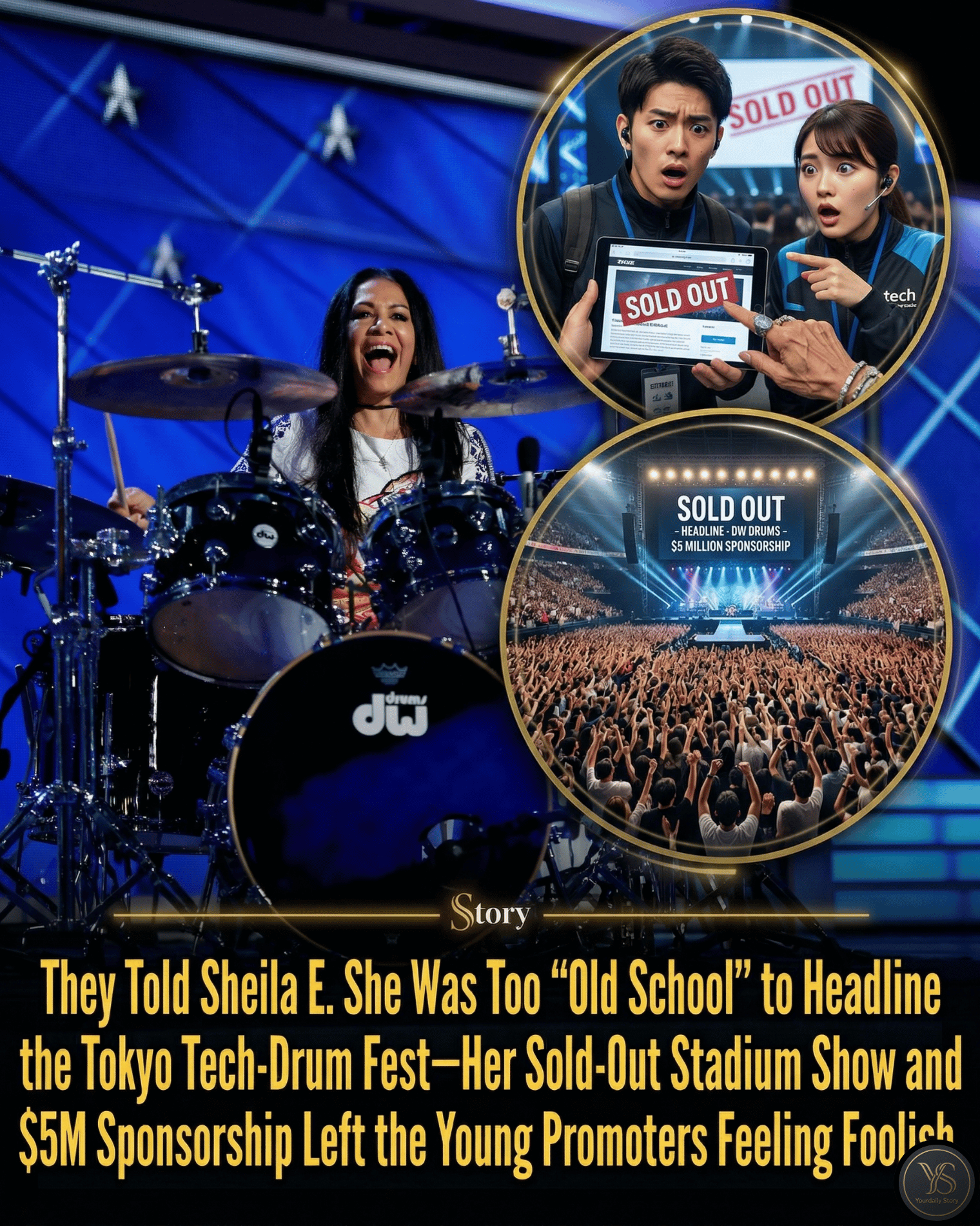 They Told Sheila E. She Was Too “Old School” to Headline the Tokyo Tech-Drum Fest—Her Sold-Out Stadium Show and $5M Sponsorship Left the Young Promoters Feeling Foolish.