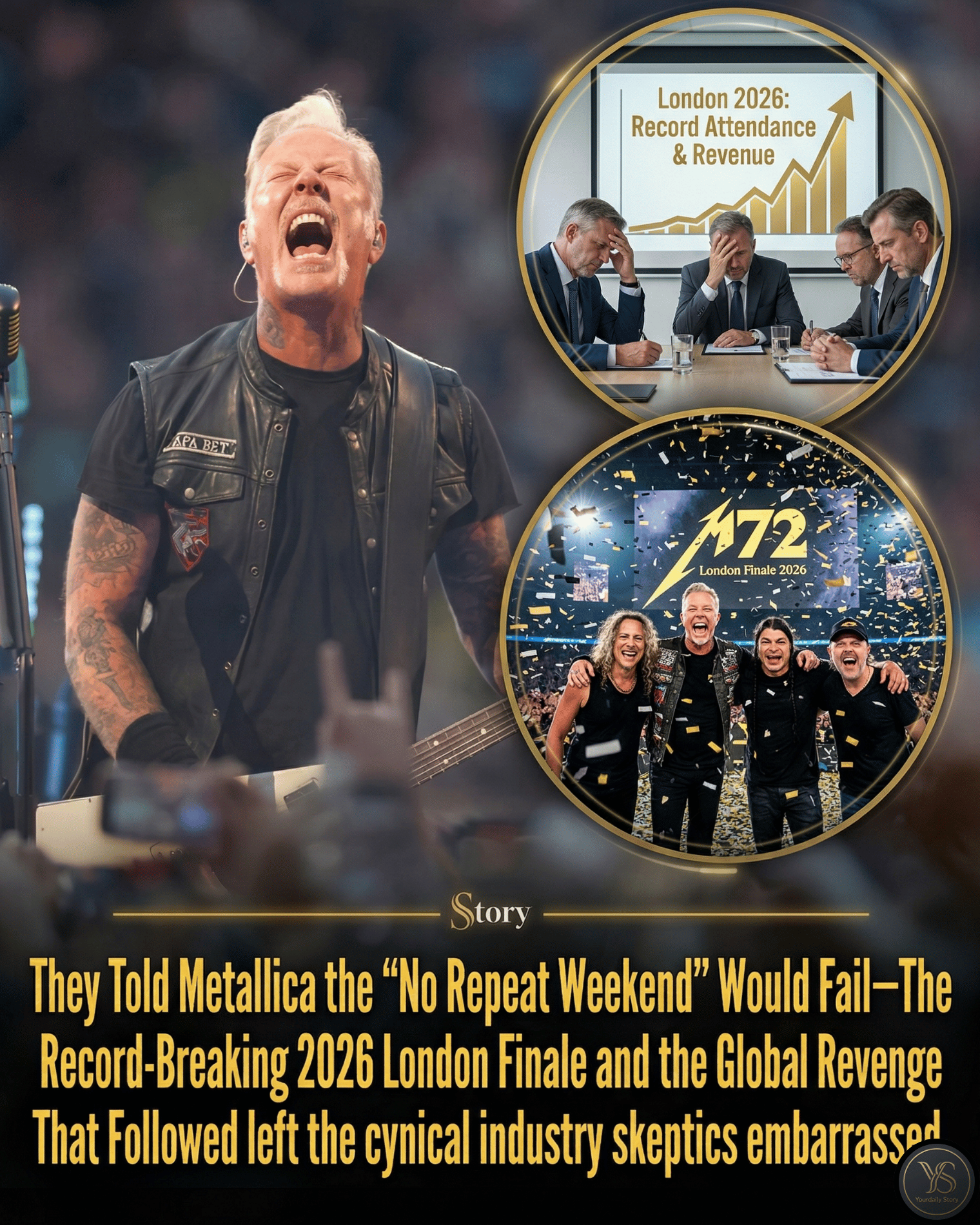 They Told Metallica the “No Repeat Weekend” Would Fail—The Record-Breaking 2026 London Finale and the Global Revenge That Followed left the cynical industry skeptics embarrassed.