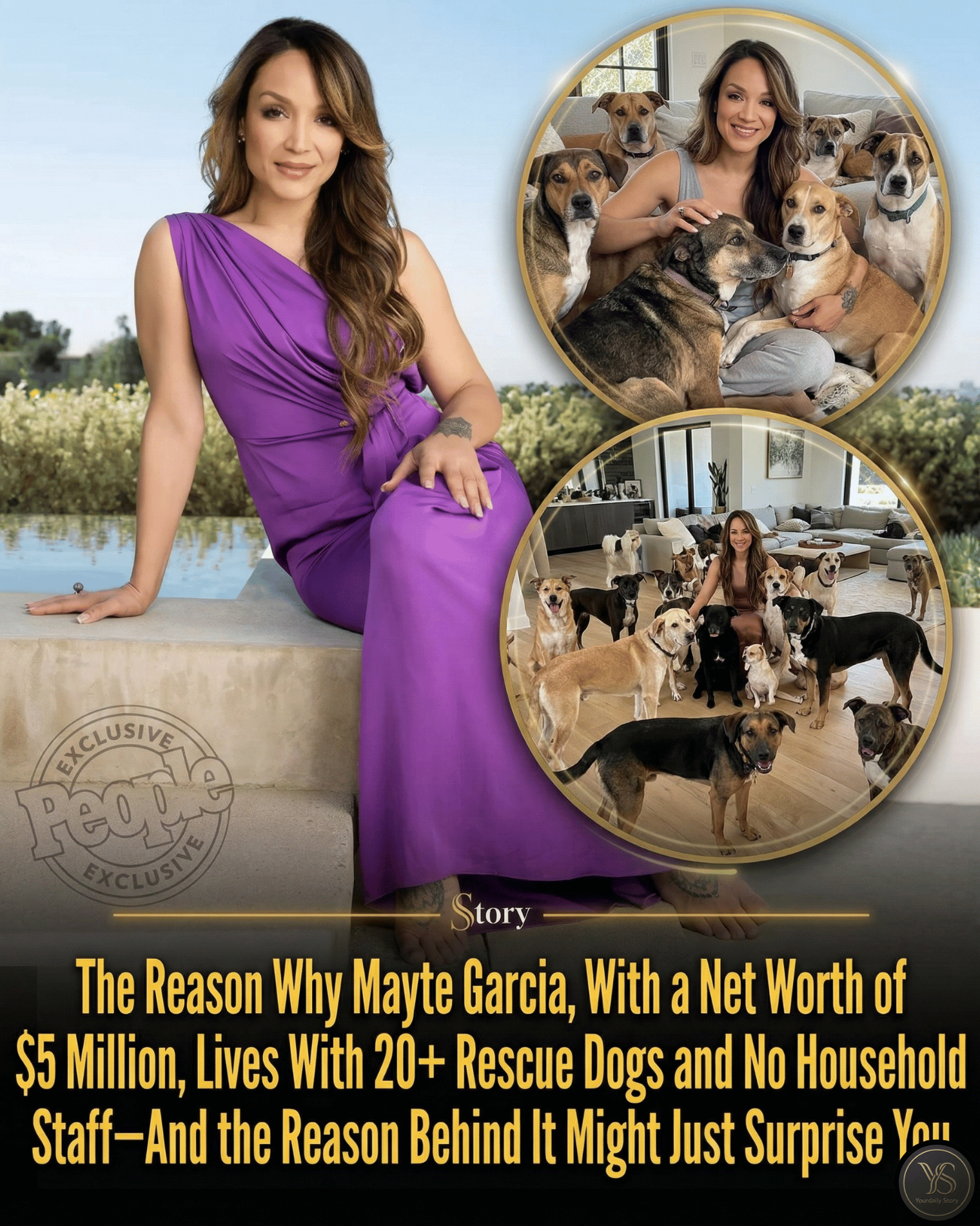 The Reason Why Mayte Garcia, With a Net Worth of $5 Million, Lives With 20+ Rescue Dogs and No Household Staff—And the Reason Behind It Might Just Surprise You