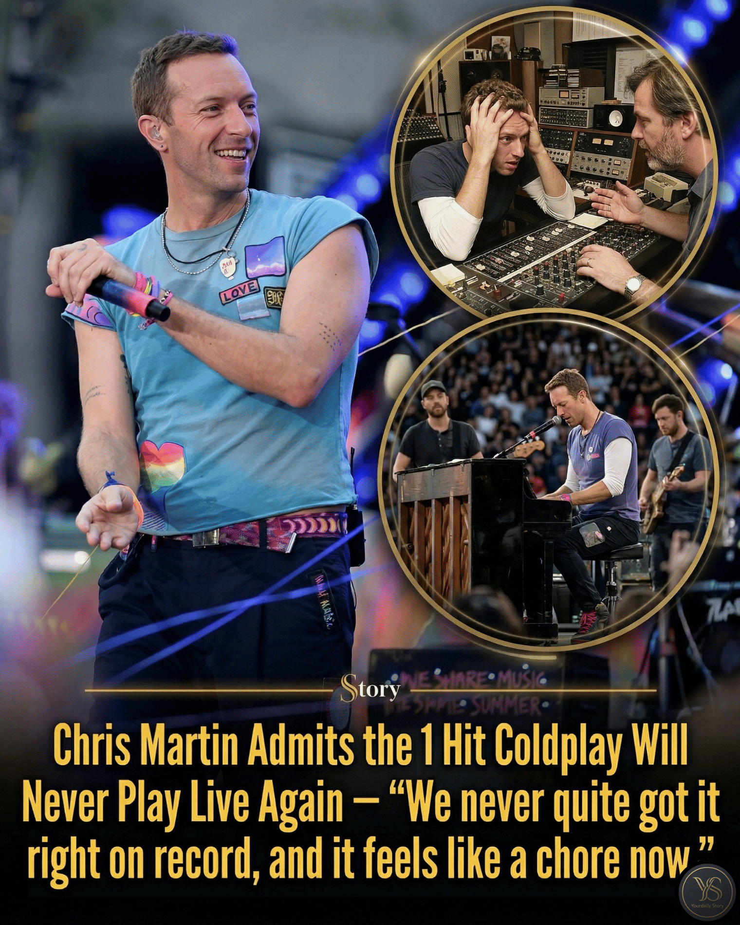 Chris Martin Admits the 1 Hit Coldplay Will Never Play Live Again — “We never quite got it right on record, and it feels like a chore now.”