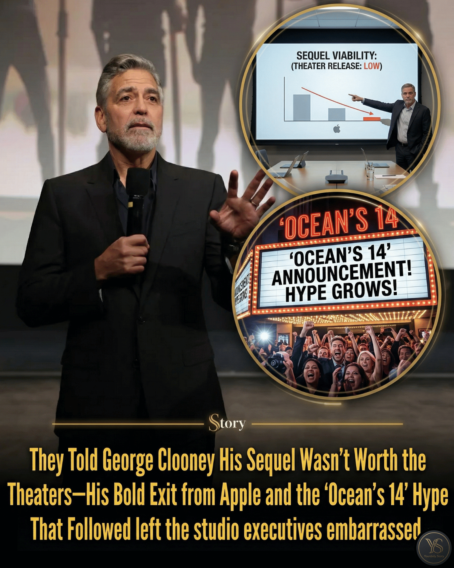They Told George Clooney His Sequel Wasn’t Worth the Theaters—His Bold Exit from Apple and the ‘Ocean’s 14’ Hype That Followed left the studio executives embarrassed.