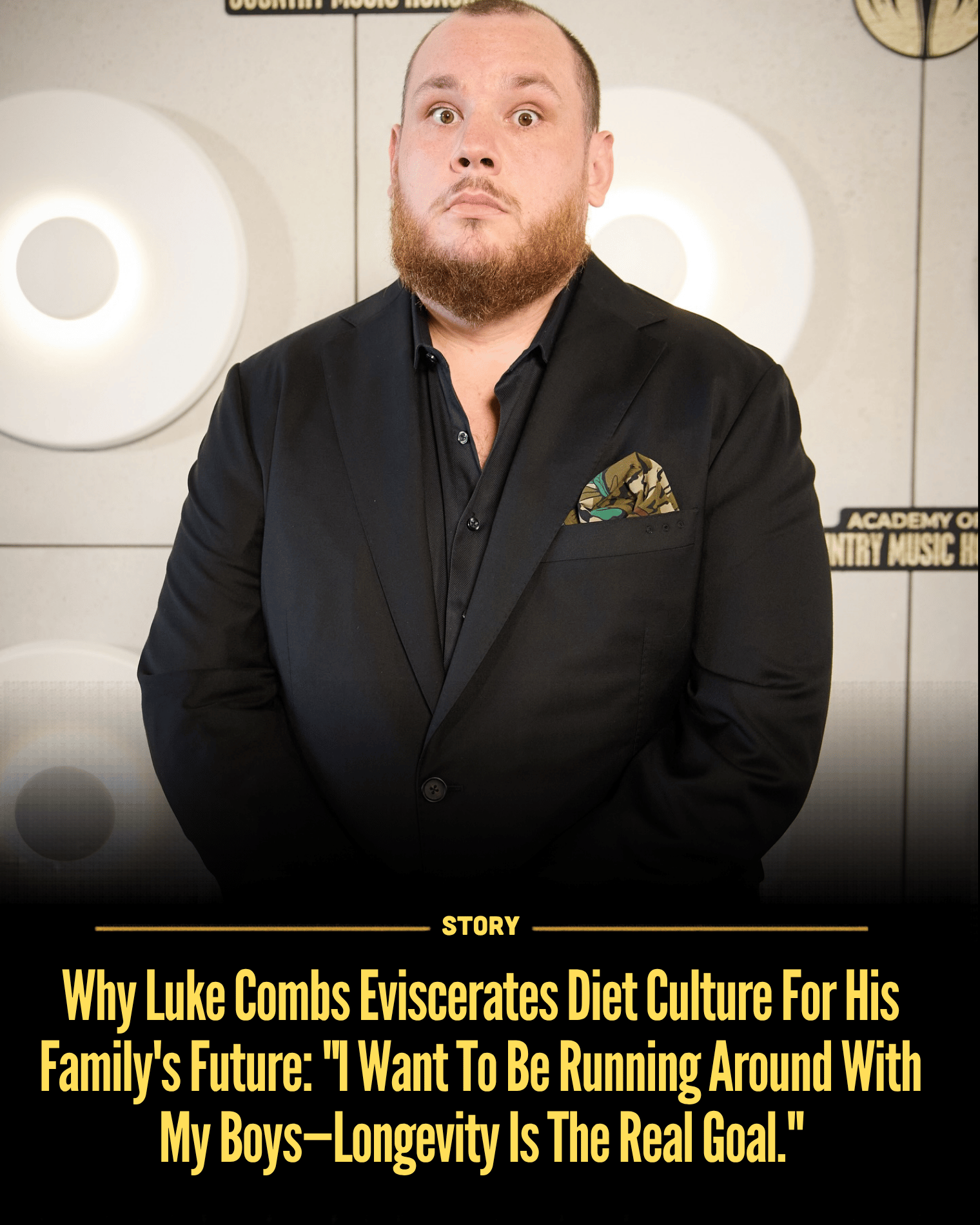 Why Luke Combs Eviscerates Diet Culture For His Family’s Future: “I Want To Be Running Around With My Boys—Longevity Is The Real Goal.”