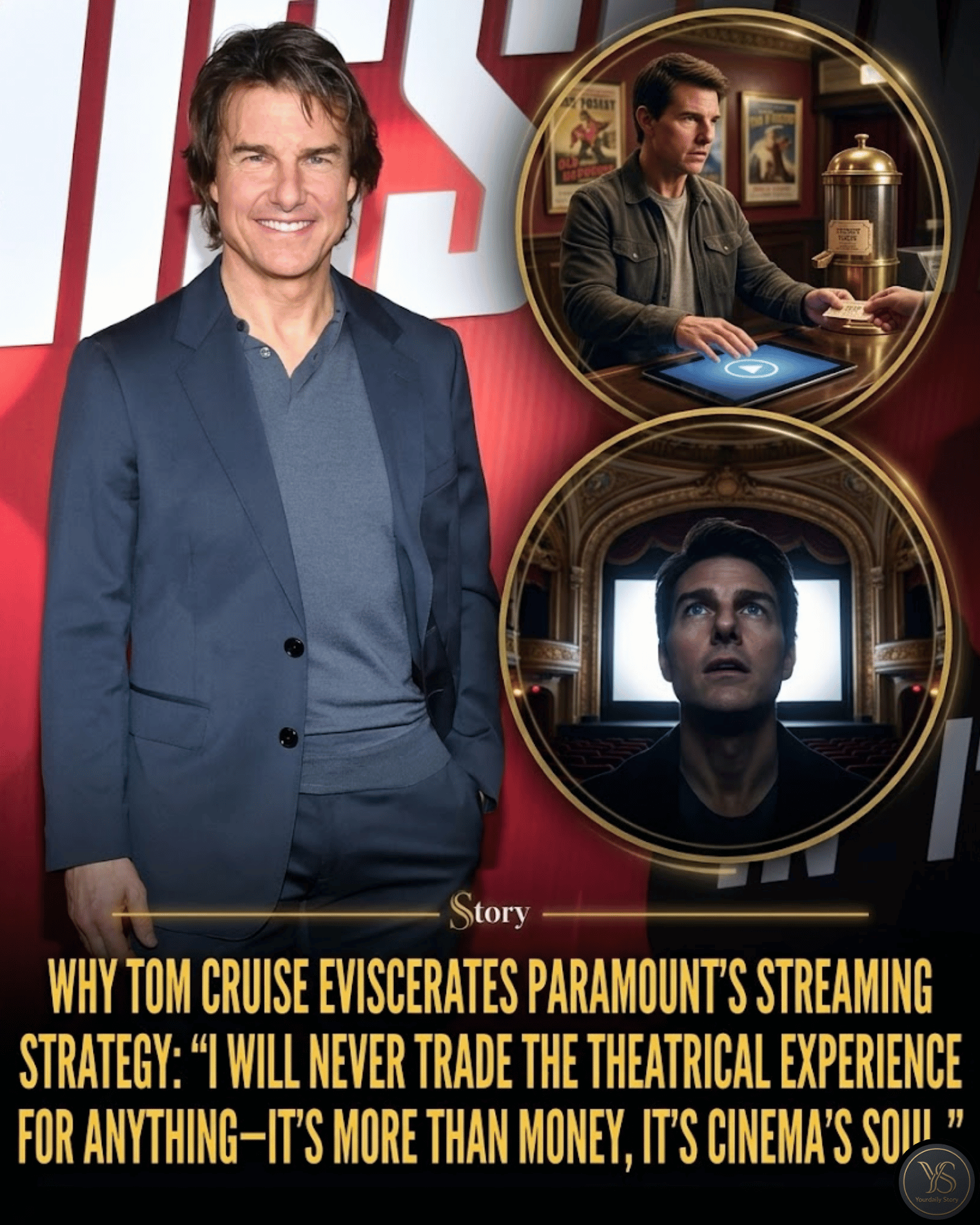 Why Tom Cruise Eviscerates Paramount’s Streaming Strategy: “I Will Never Trade the Theatrical Experience for Anything—It’s More Than Money, It’s Cinema’s Soul.”