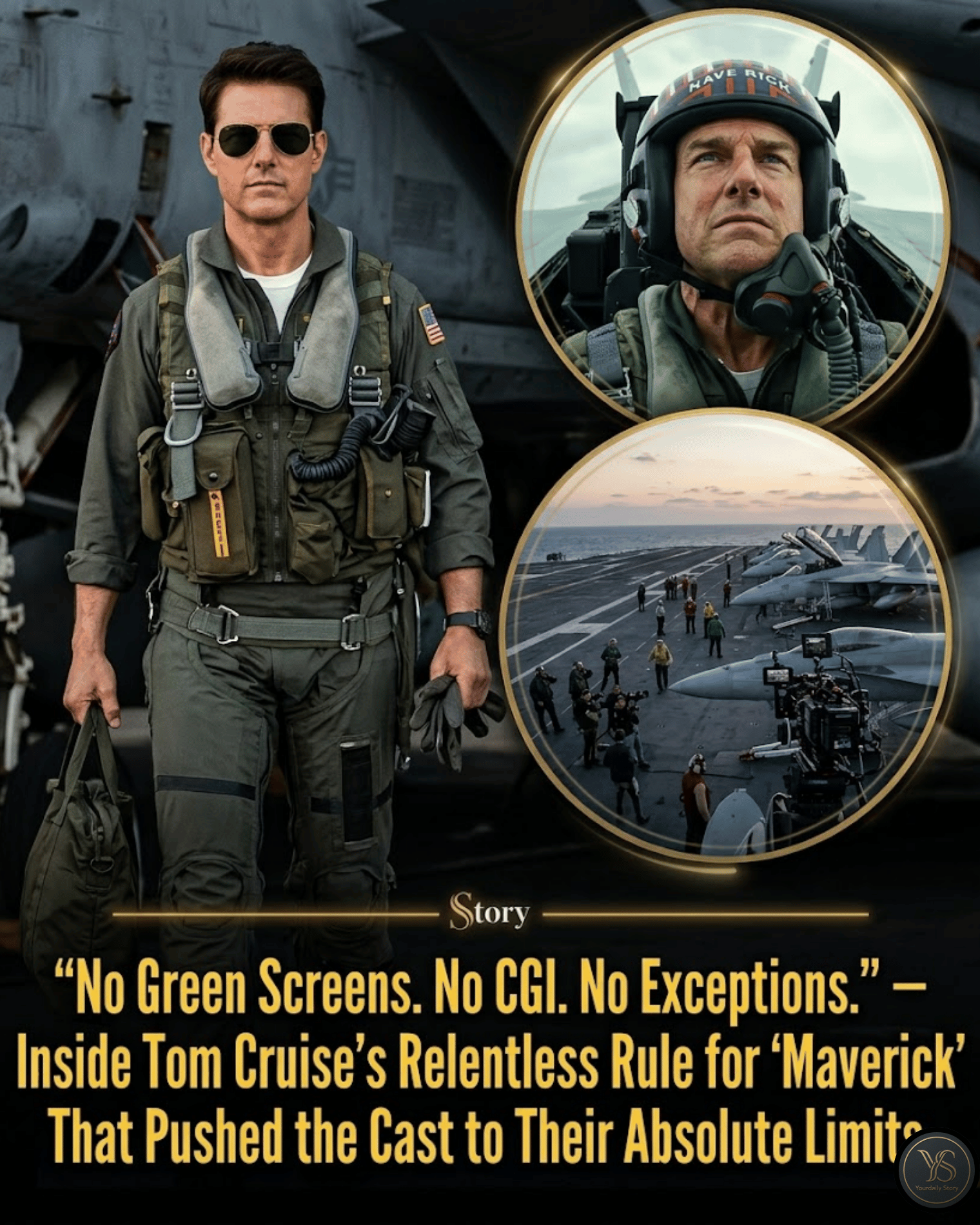 “No Green Screens. No CGI. No Exceptions.” — Inside Tom Cruise’s Relentless Rule for ‘Maverick’ That Pushed the Cast to Their Absolute Limits.