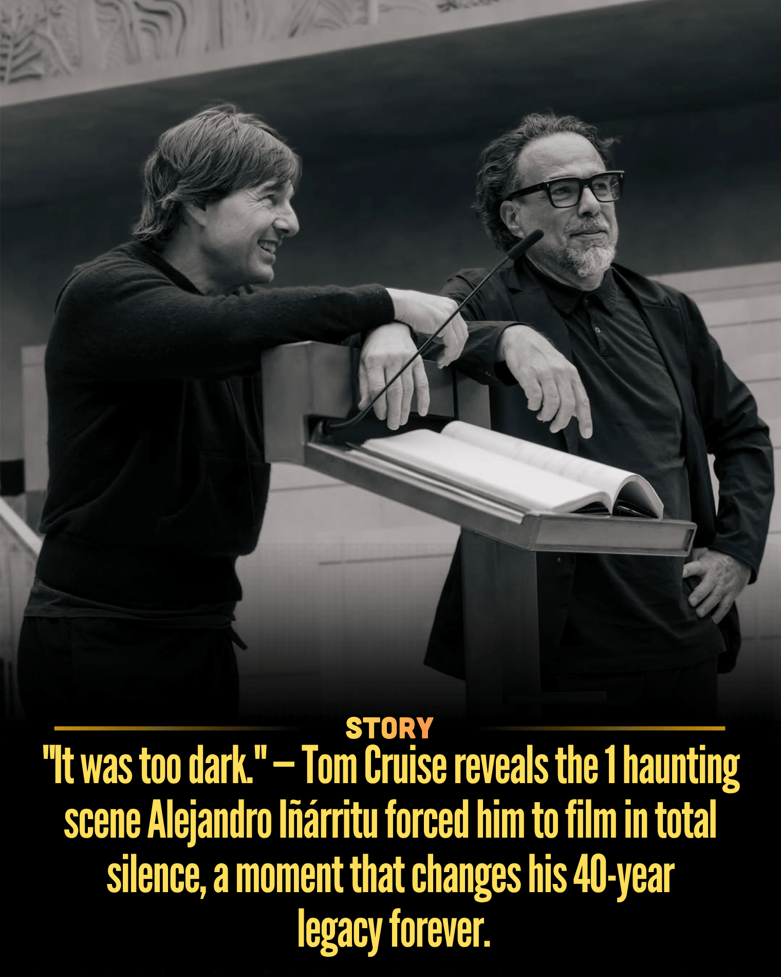 “It was too dark.” — Tom Cruise reveals the 1 haunting scene Alejandro Iñárritu forced him to film in total silence, a moment that changes his 40-year legacy forever.