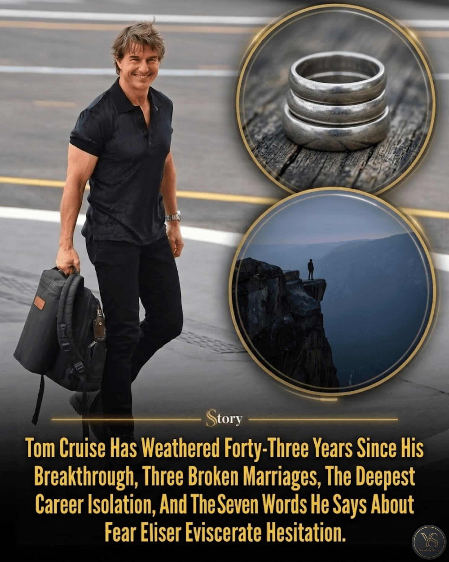Tom Cruise Has Weathered Forty-Three Years Since His Breakthrough, Three Broken Marriages, The Deepest Career Isolation, And The Seven Words He Says About Fear Eviscerate Hesitation.