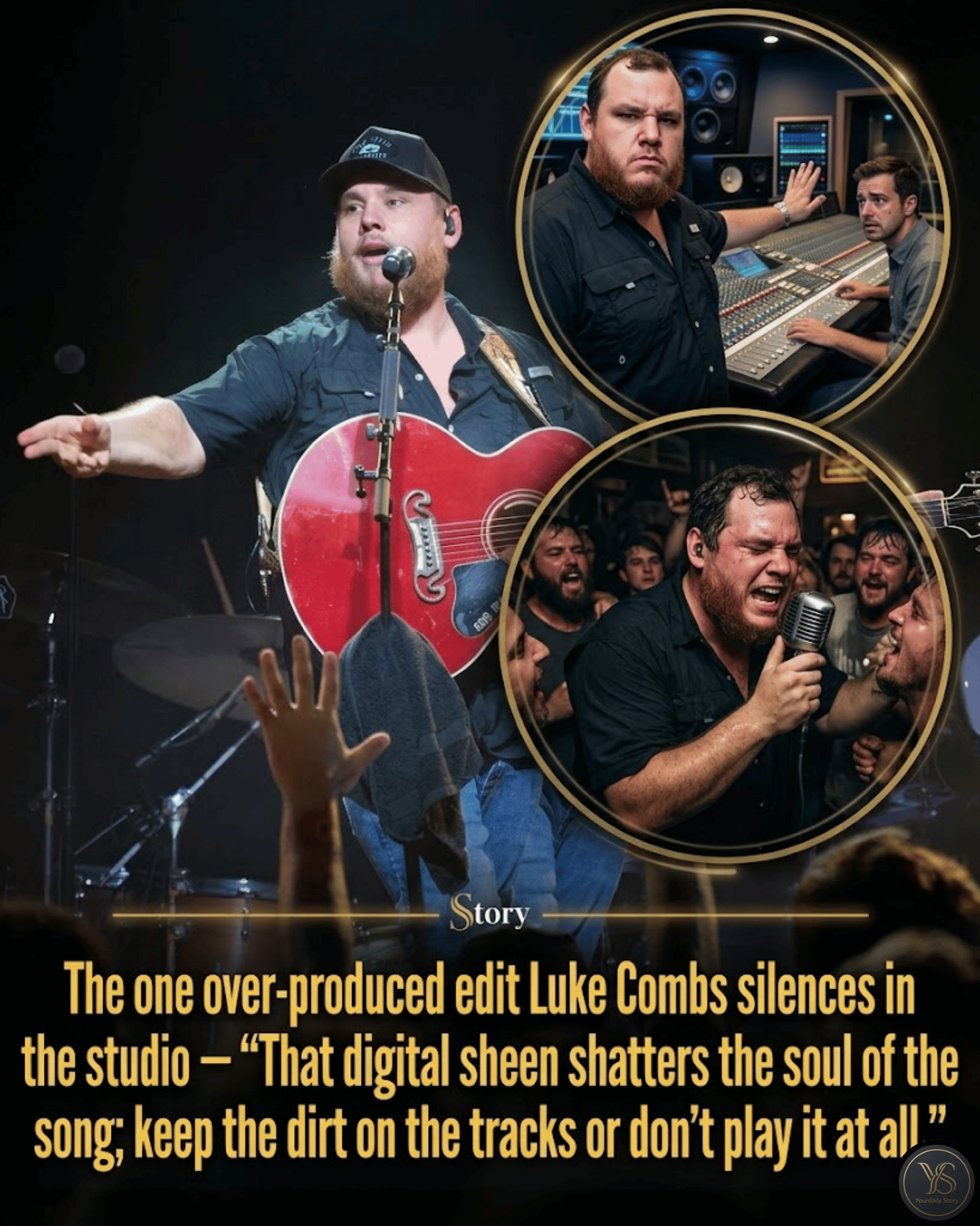 The one over-produced edit Luke Combs silences in the studio — “That digital sheen shatters the soul of the song; keep the dirt on the tracks or don’t play it at all.”