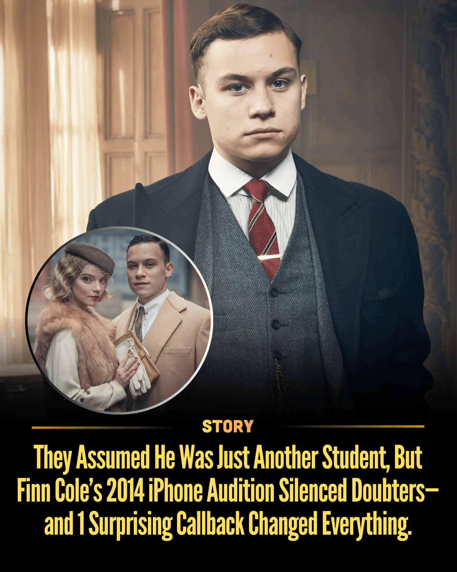 They Assumed He Was Just Another Student, But Finn Cole’s 2014 iPhone Audition Silenced Doubters—and 1 Surprising Callback Changed Everything.