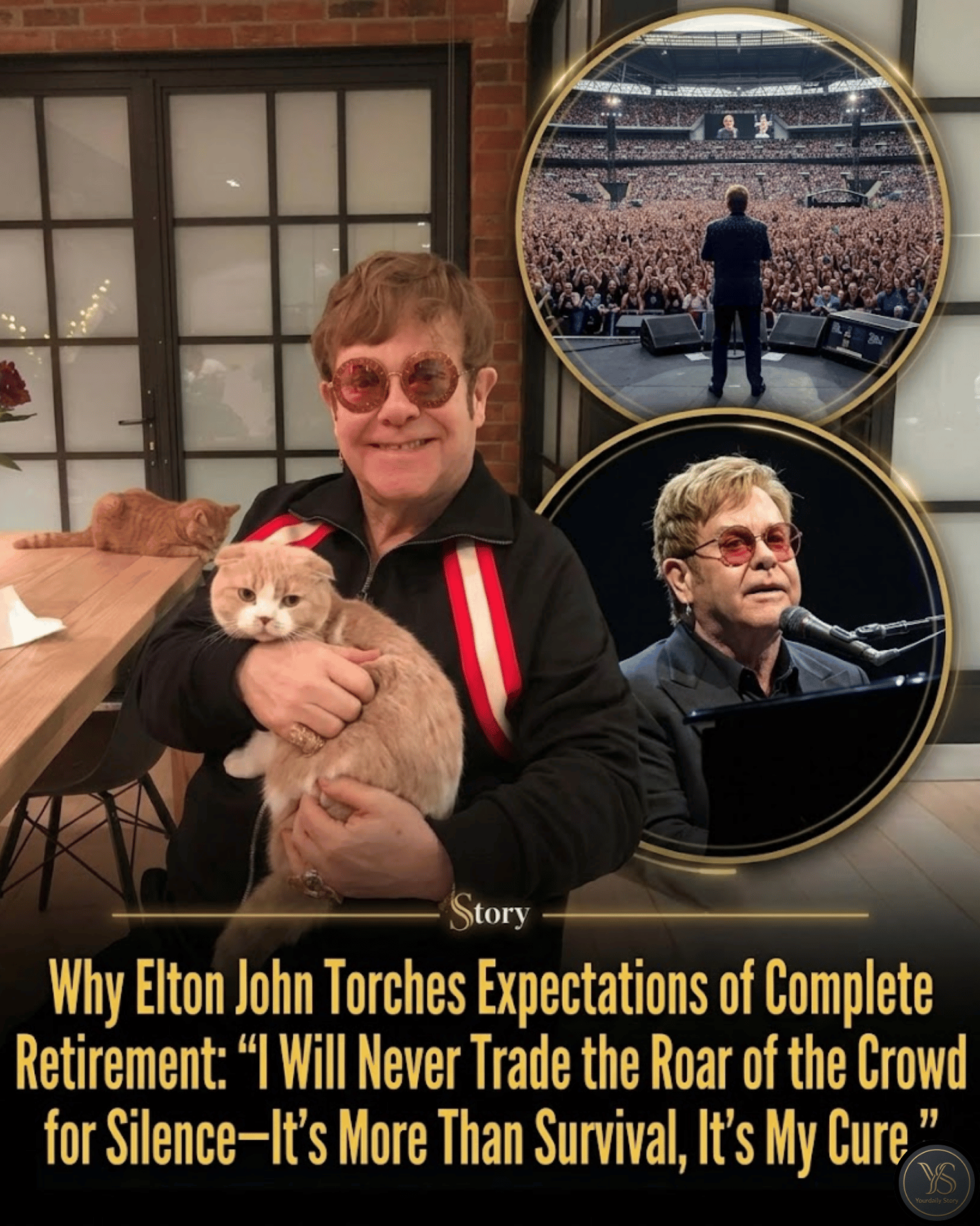 Why Elton John Torches Expectations of Complete Retirement: “I Will Never Trade the Roar of the Crowd for Silence—It’s More Than Survival, It’s My Cure.”