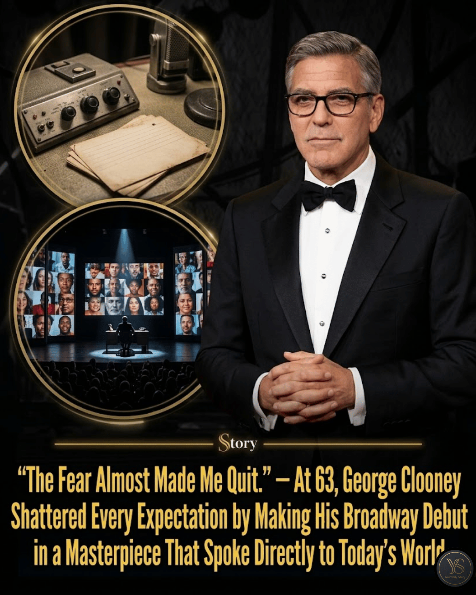 “The Fear Almost Made Me Quit.” — At 63, George Clooney Shattered Every Expectation by Making His Broadway Debut in a Masterpiece That Spoke Directly to Today’s World.
