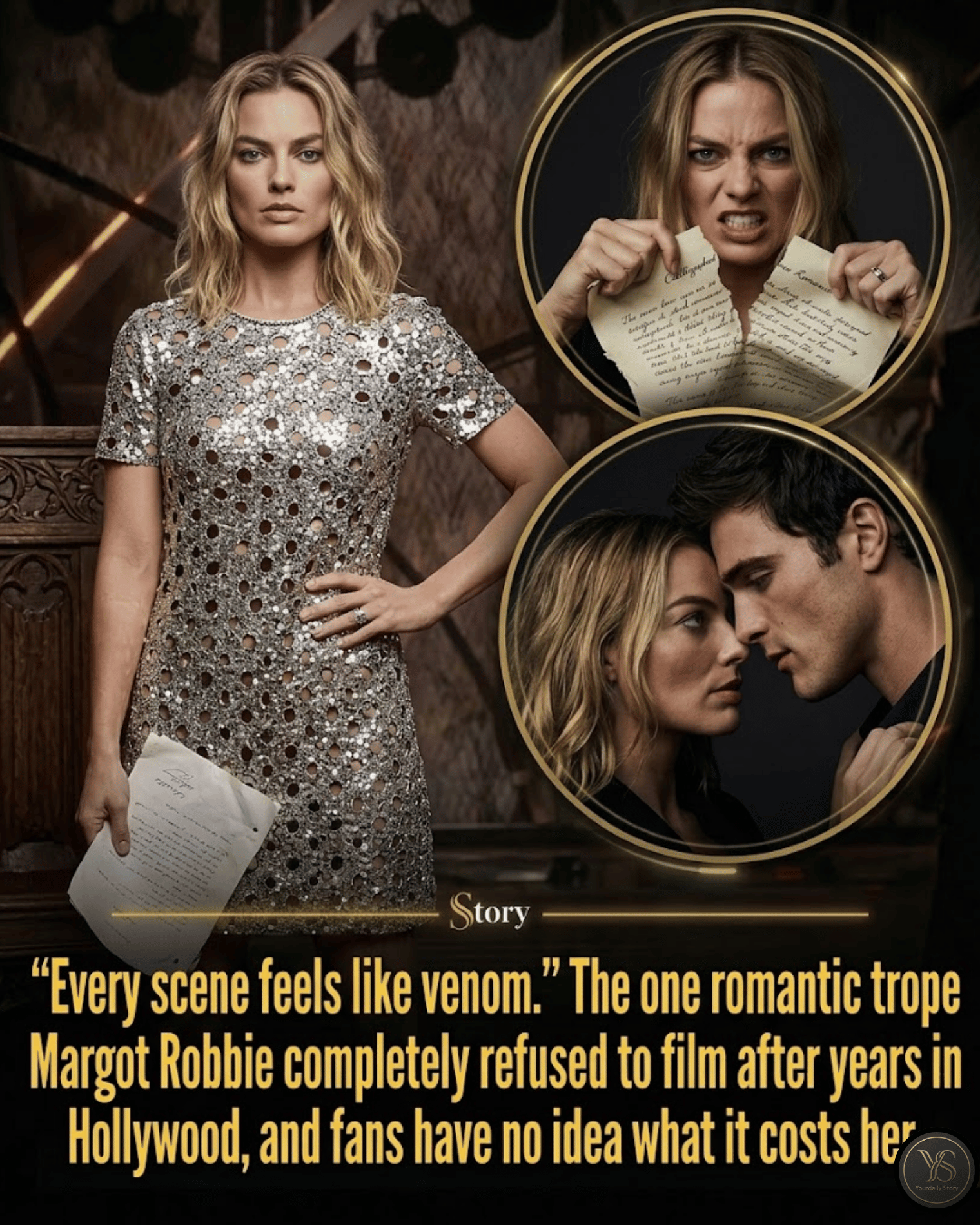 “Every scene feels like venom.” The one romantic trope Margot Robbie completely refused to film after years in Hollywood, and fans have no idea what it costs her.