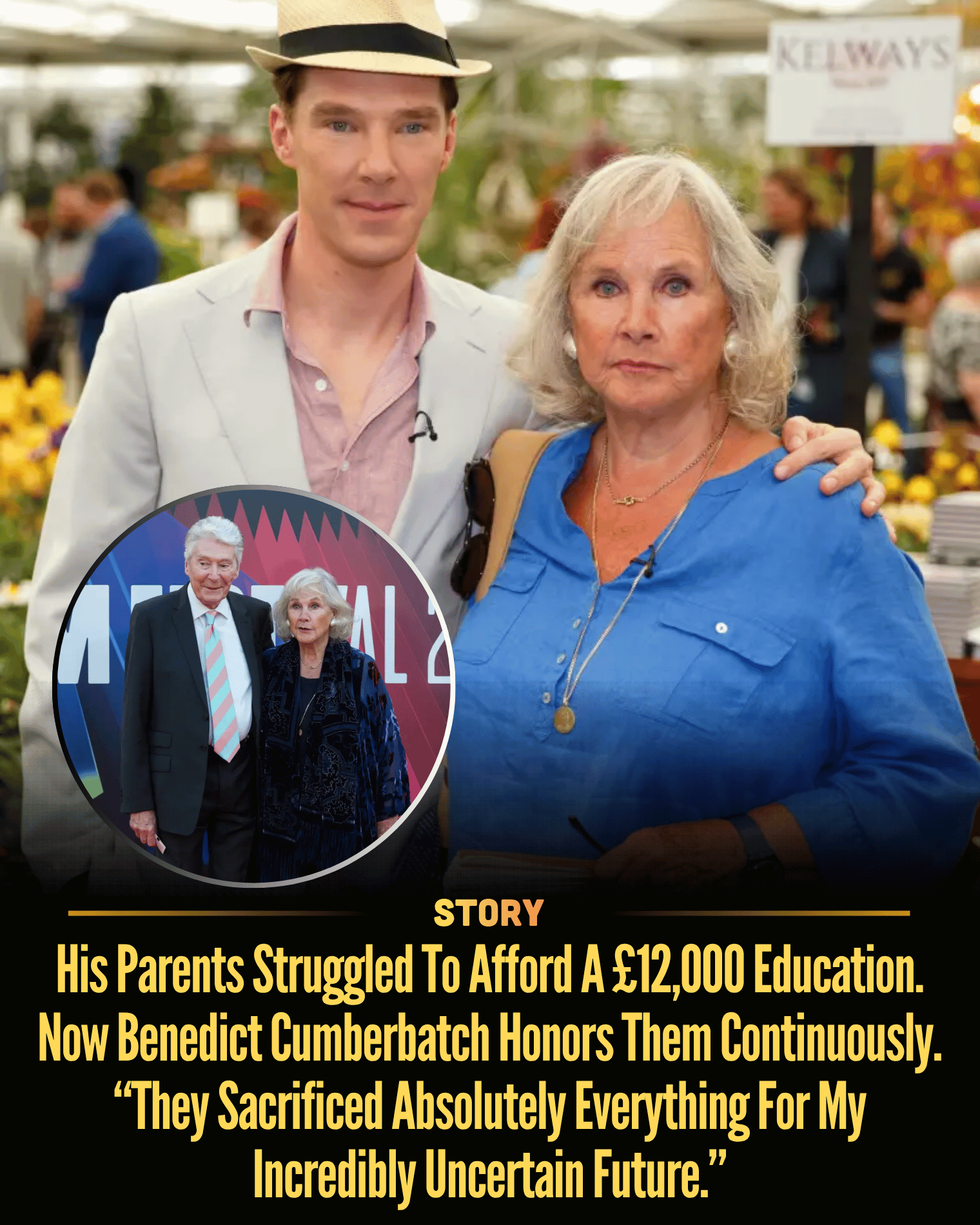 His Parents Struggled To Afford A £12,000 Education. Now Benedict Cumberbatch Honors Them Continuously. “They Sacrificed Absolutely Everything For My Incredibly Uncertain Future.”