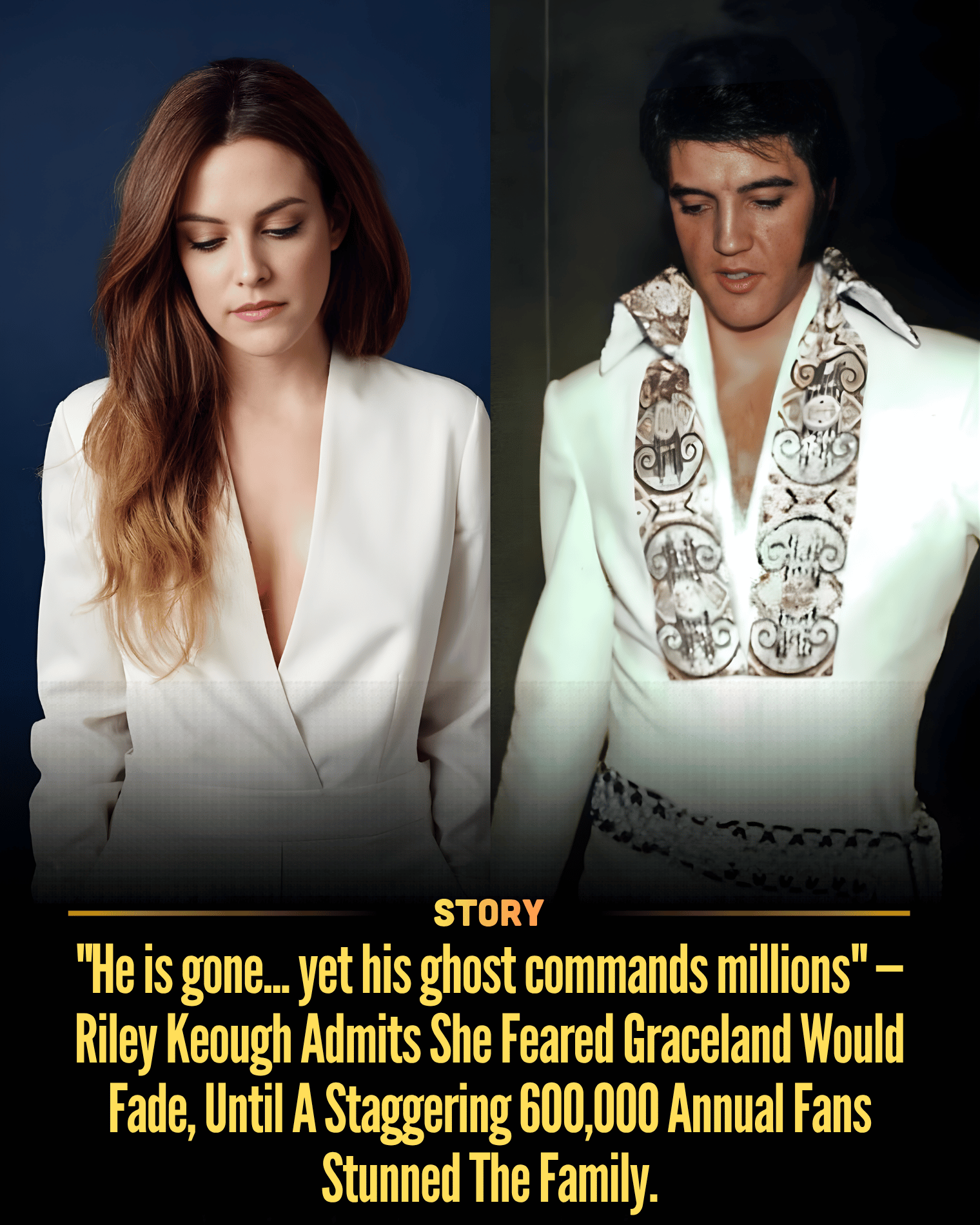 “He is gone… yet his ghost commands millions” — Riley Keough Admits She Feared Graceland Would Fade, Until A Staggering 600,000 Annual Fans Stunned The Family.