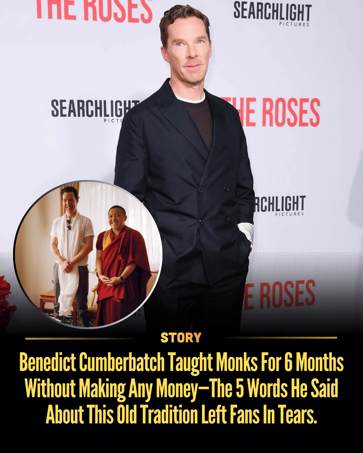 Benedict Cumberbatch Taught Monks For 6 Months Without Making Any Money—The 5 Words He Said About This Old Tradition Left Fans In Tears.