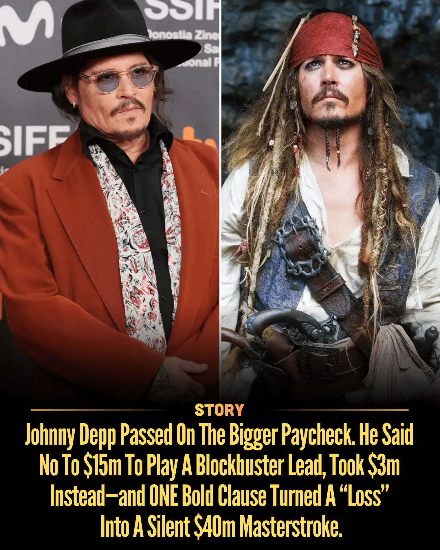 Johnny Depp Passed On The Bigger Paycheck. He Said No To $15m To Play A Blockbuster Lead, Took $3m Instead—and ONE Bold Clause Turned A “Loss” Into A Silent $40m Masterstroke.