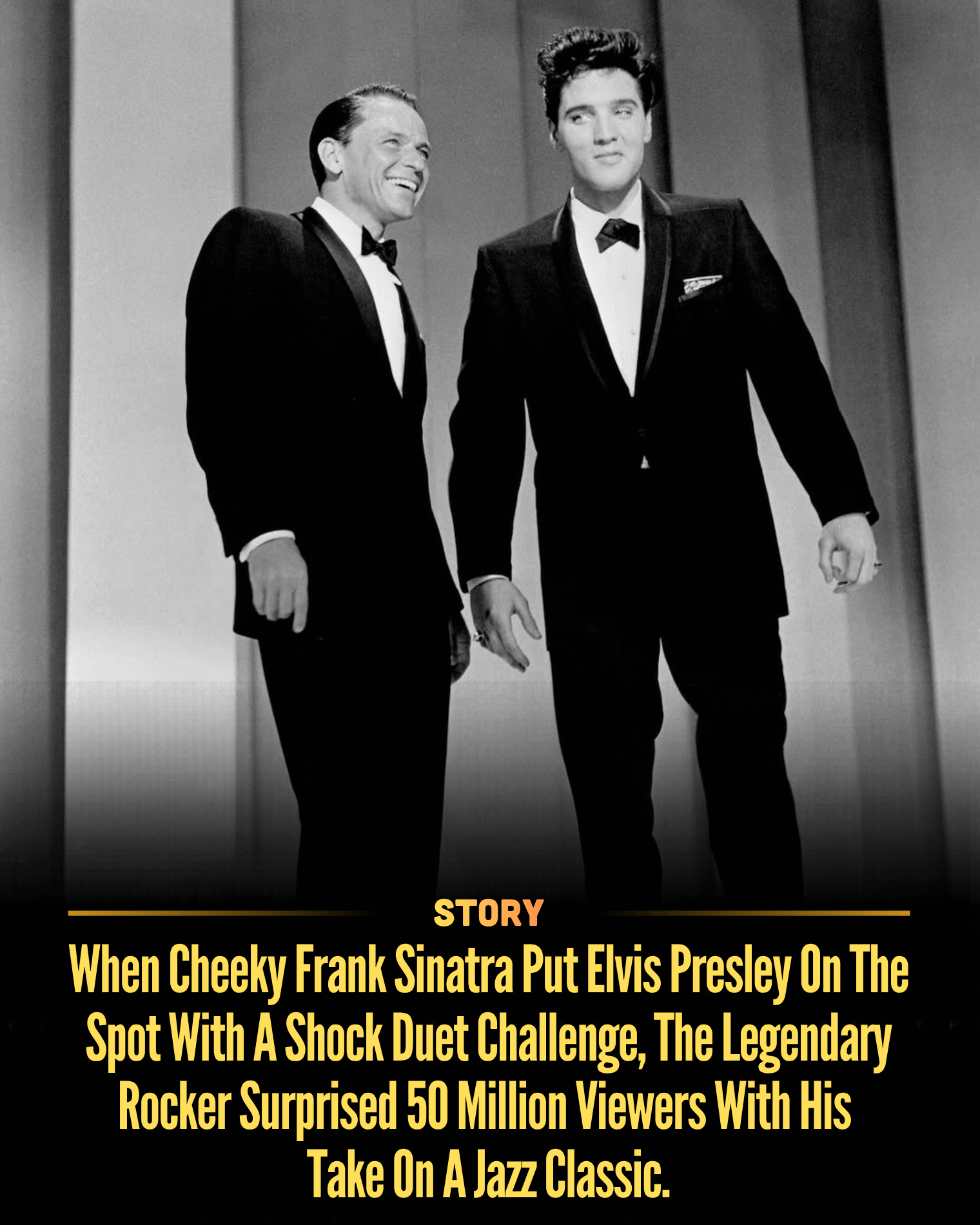 When Cheeky Frank Sinatra Put Elvis Presley On The Spot With A Shock Duet Challenge, The Legendary Rocker Surprised 50 Million Viewers With His Take On A Jazz Classic.