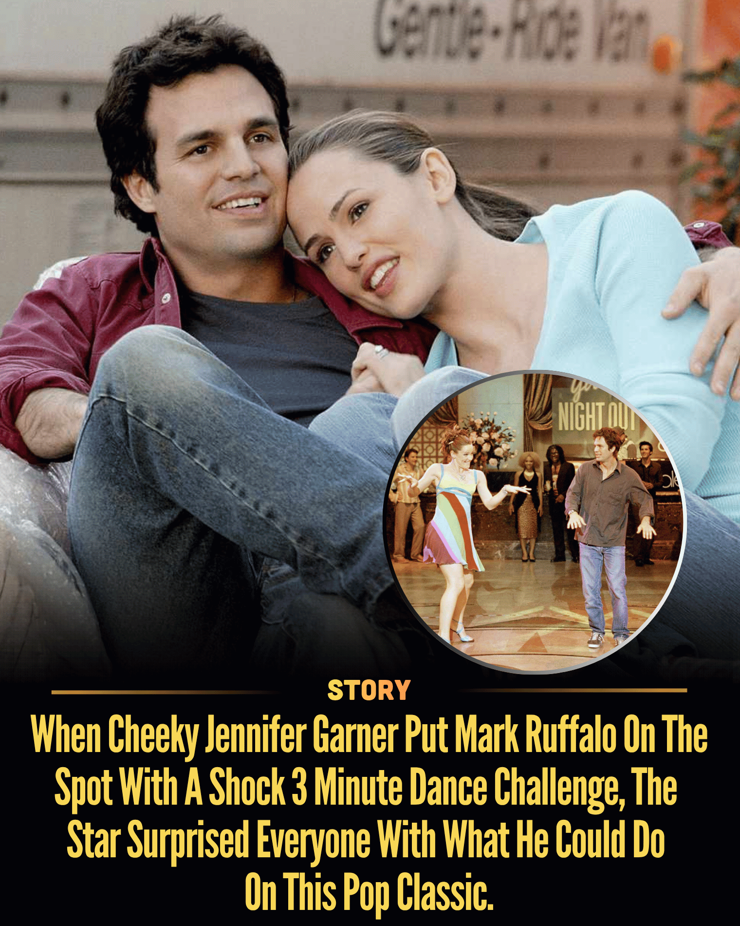 When Cheeky Jennifer Garner Put Mark Ruffalo On The Spot With A Shock 3 Minute Dance Challenge, The Star Surprised Everyone With What He Could Do On This Pop Classic.
