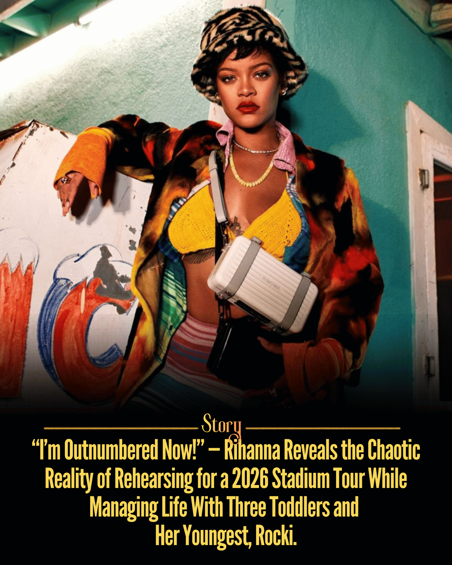“I’m Outnumbered Now!” — Rihanna Reveals the Chaotic Reality of Rehearsing for a 2026 Stadium Tour While Managing Life With Three Toddlers and Her Youngest, Rocki.