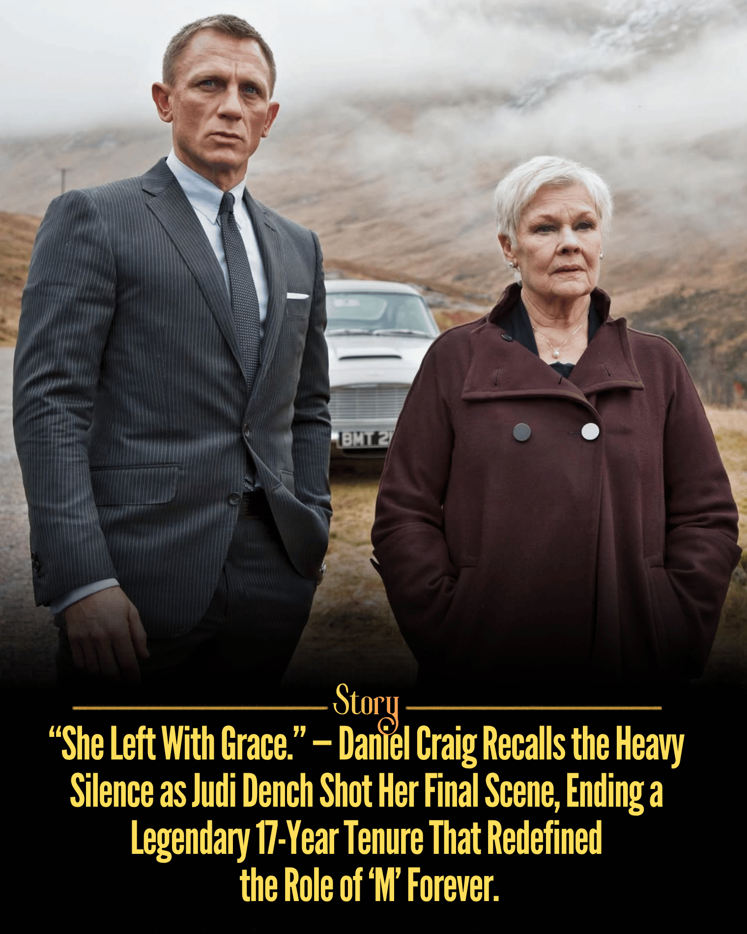 “She Left With Grace.” — Daniel Craig Recalls the Heavy Silence as Judi Dench Shot Her Final Scene, Ending a Legendary 17-Year Tenure That Redefined the Role of ‘M’ Forever.