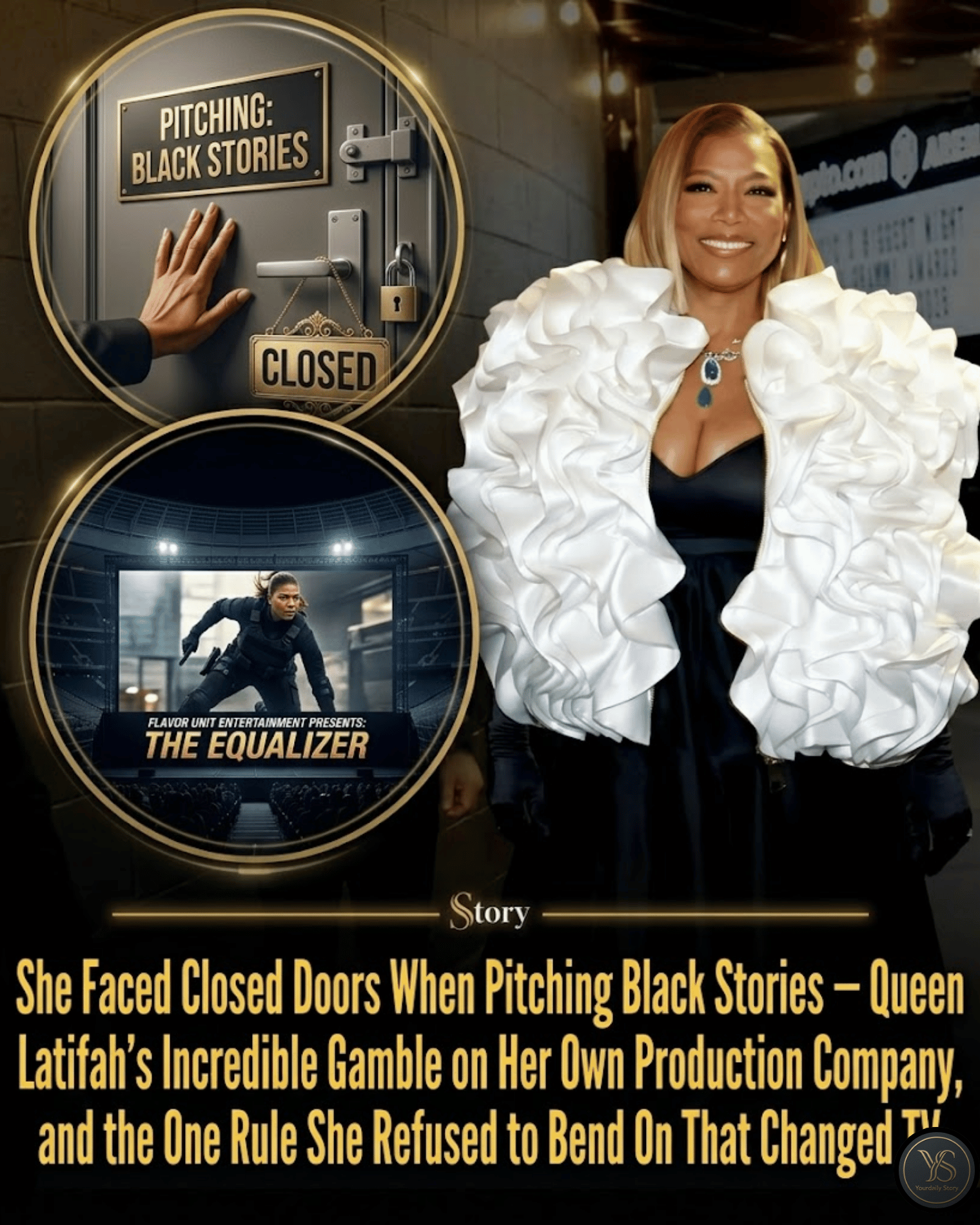 She Faced Closed Doors When Pitching Black Stories — Queen Latifah’s Incredible Gamble on Her Own Production Company, and the One Rule She Refused to Bend On That Changed TV.