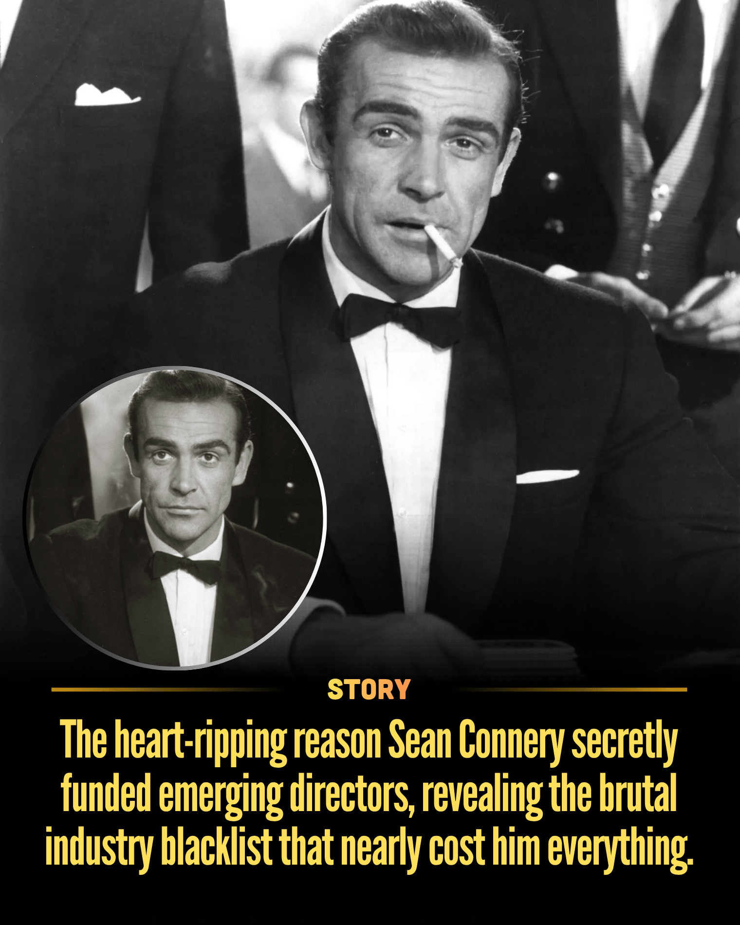The heart-ripping reason Sean Connery secretly funded emerging directors, revealing the brutal industry blacklist that nearly cost him everything.