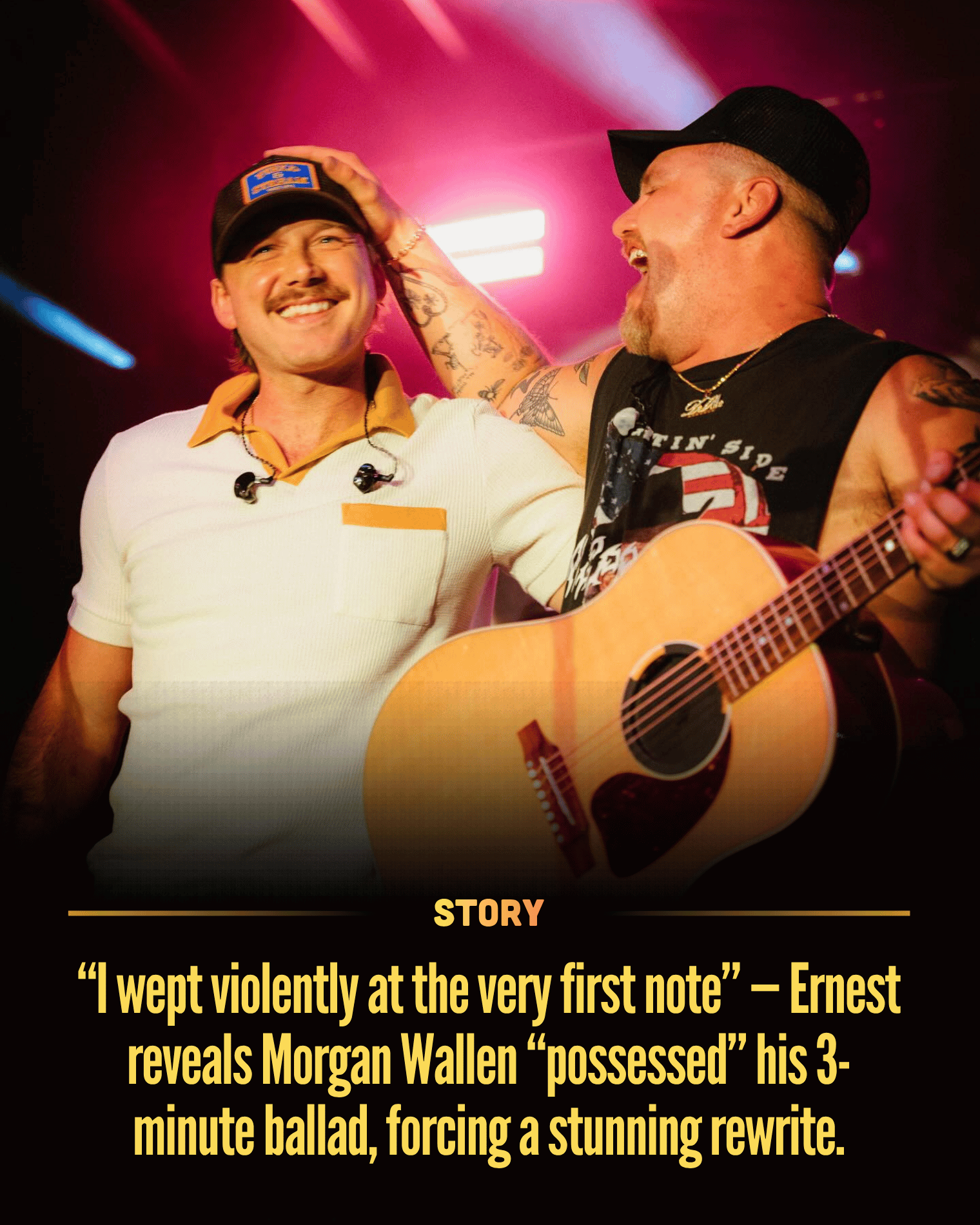 “I wept violently at the very first note” — Ernest reveals Morgan Wallen “possessed” his 3-minute ballad, forcing a stunning rewrite.