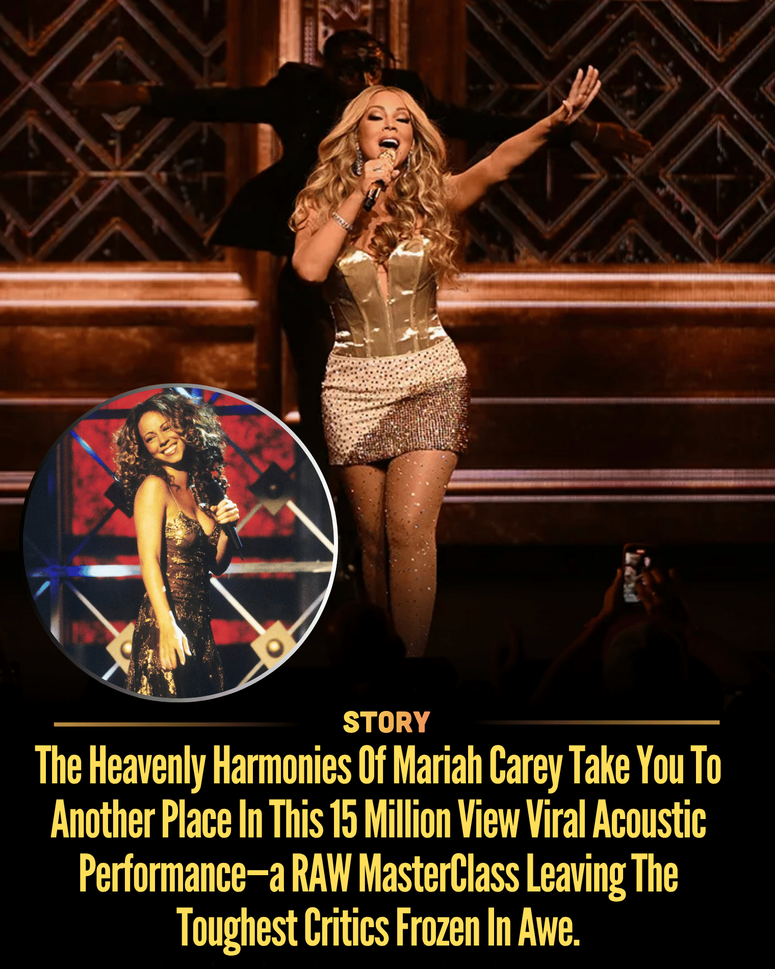 The Heavenly Harmonies Of Mariah Carey Take You To Another Place In This 15 Million View Viral Acoustic Performance—a RAW MasterClass Leaving The Toughest Critics Frozen In Awe.