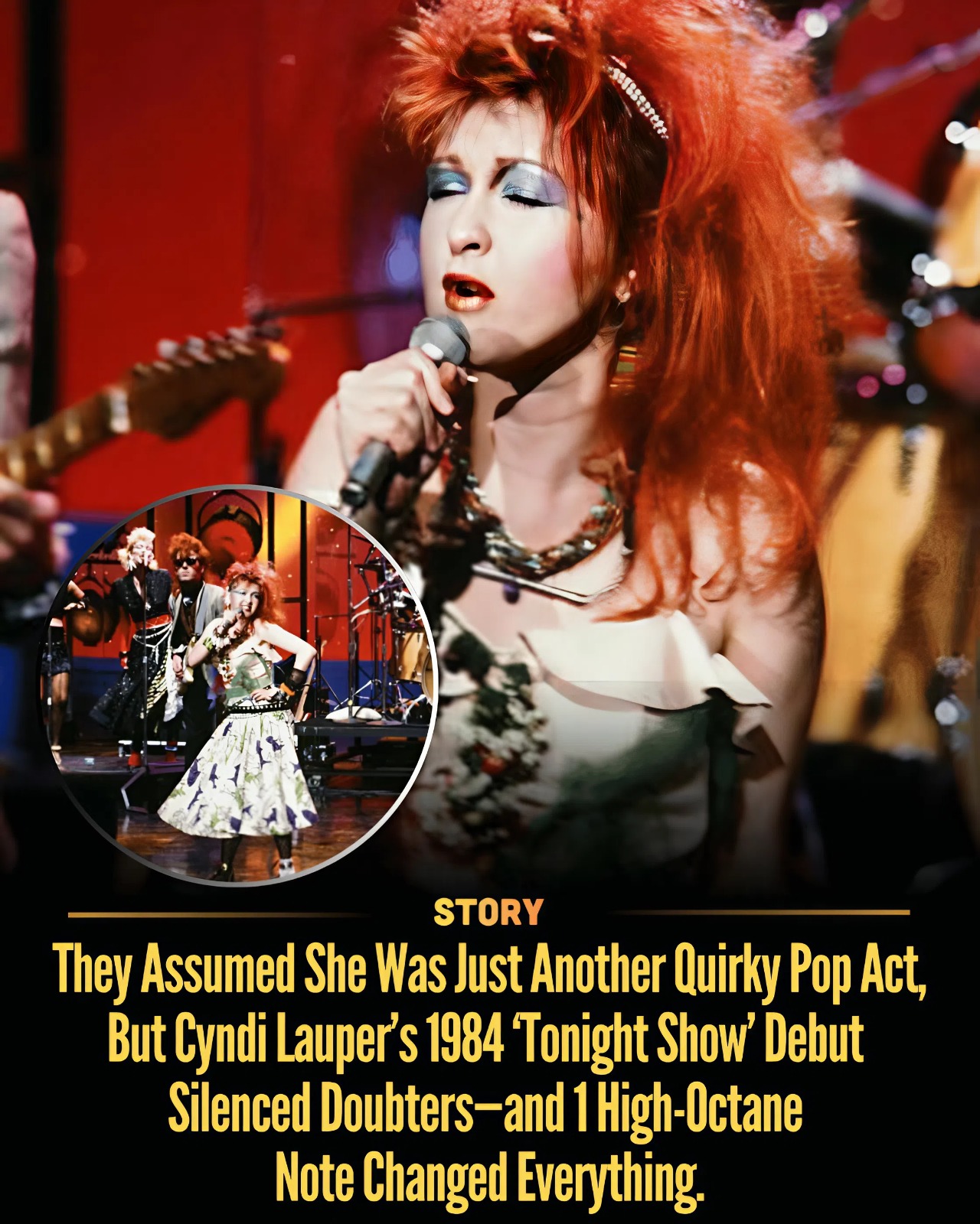 They Assumed She Was Just Another Quirky Pop Act, But Cyndi Lauper’s 1984 ‘Tonight Show’ Debut Silenced Doubters—and 1 High-Octane Note Changed Everything.
