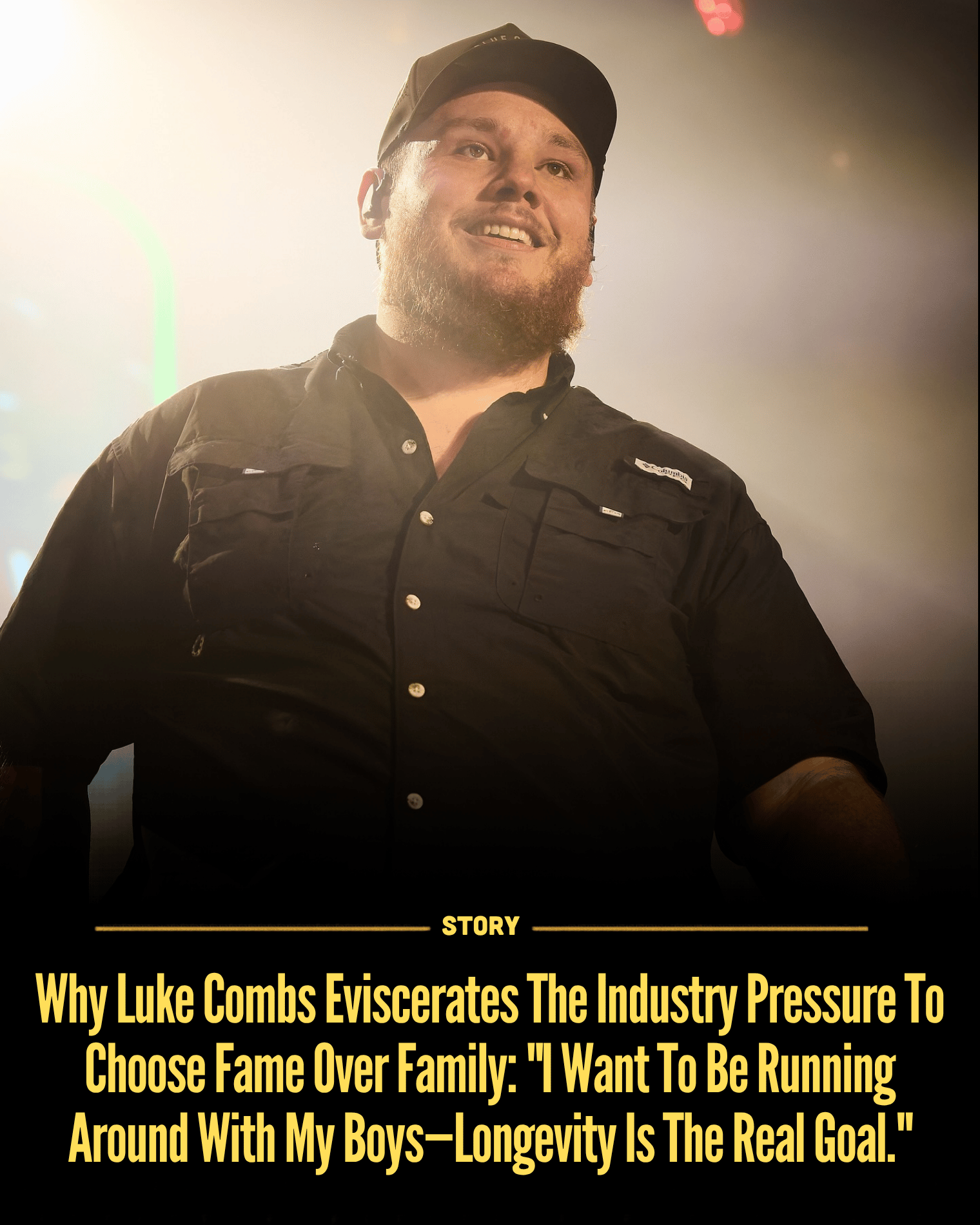 Why Luke Combs Eviscerates The Industry Pressure To Choose Fame Over Family: “I Want To Be Running Around With My Boys—Longevity Is The Real Goal.”