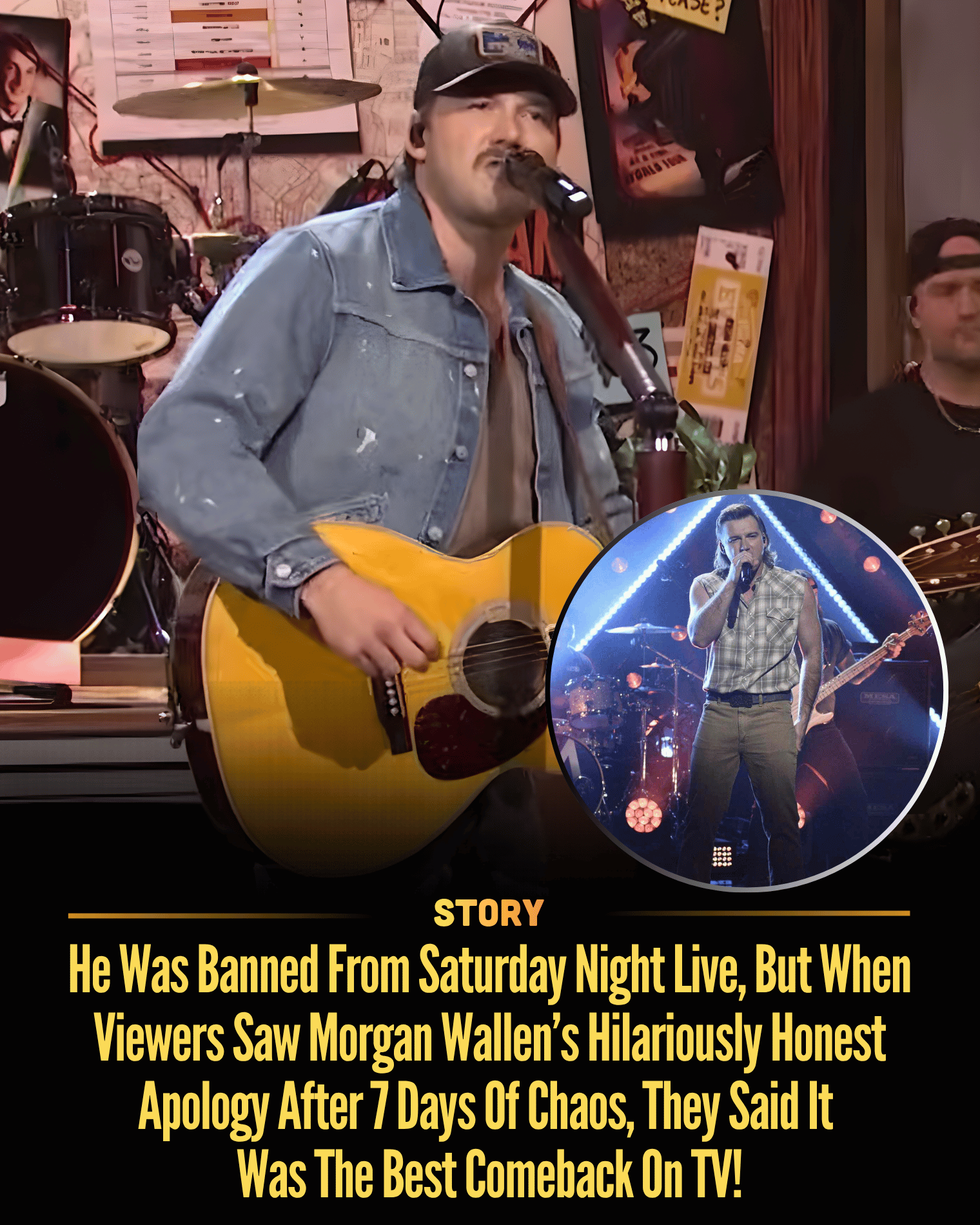 He Was Banned From Saturday Night Live, But When Viewers Saw Morgan Wallen’s Hilariously Honest Apology After 7 Days Of Chaos, They Said It Was The Best Comeback On TV!