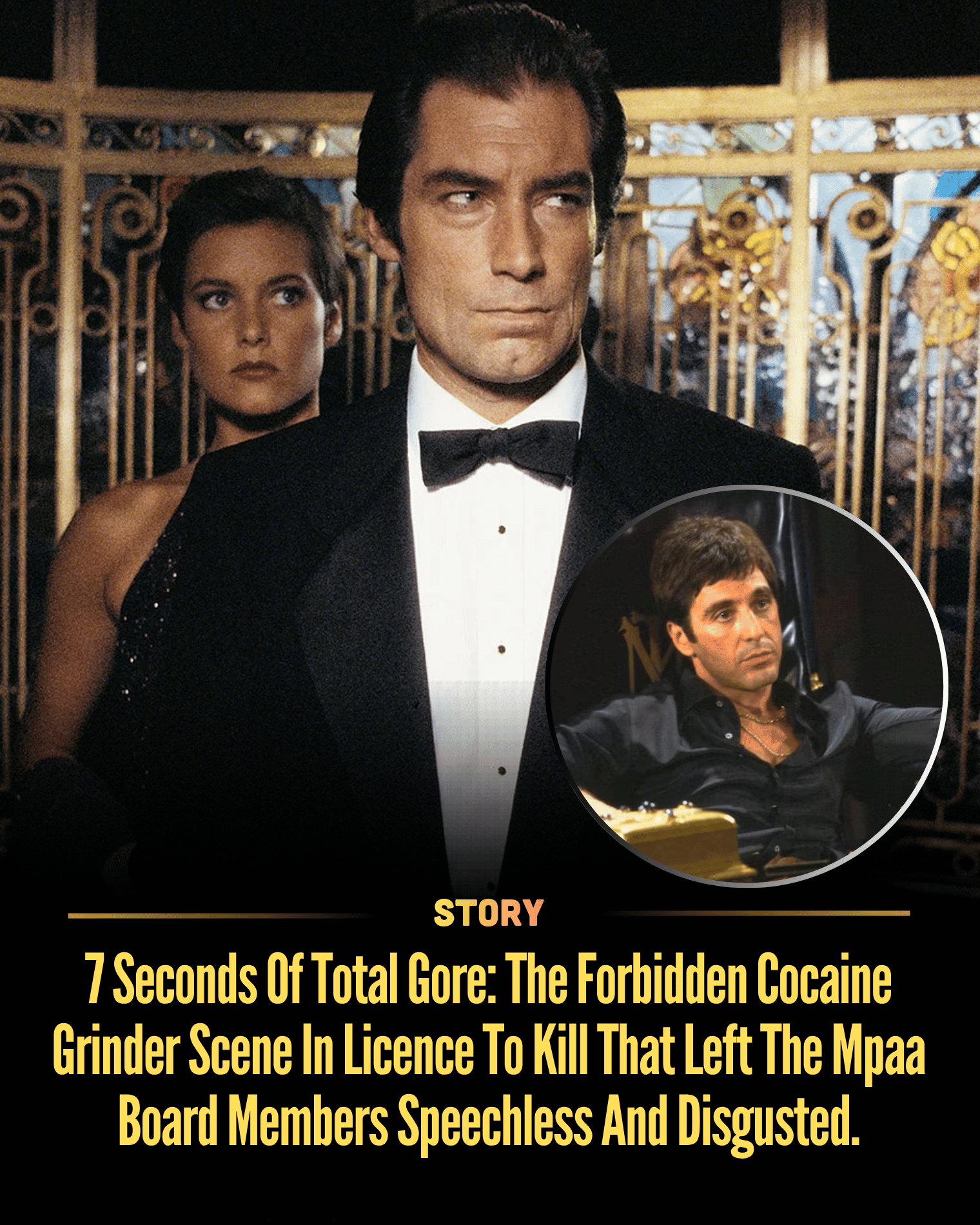 7 Seconds Of Total Gore: The Forbidden Cocaine Grinder Scene In Licence To Kill That Left The Mpaa Board Members Speechless And Disgusted.