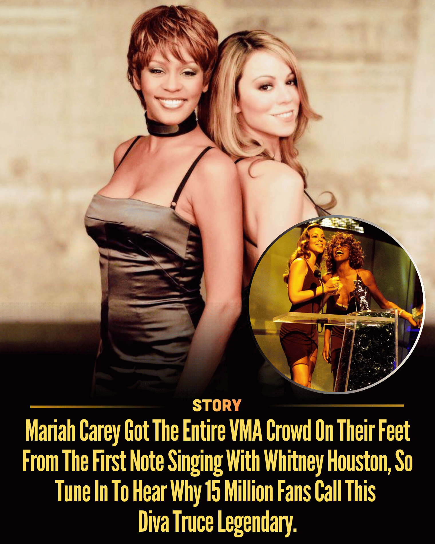 Mariah Carey Got The Entire VMA Crowd On Their Feet From The First Note Singing With Whitney Houston, So Tune In To Hear Why 15 Million Fans Call This Diva Truce Legendary.